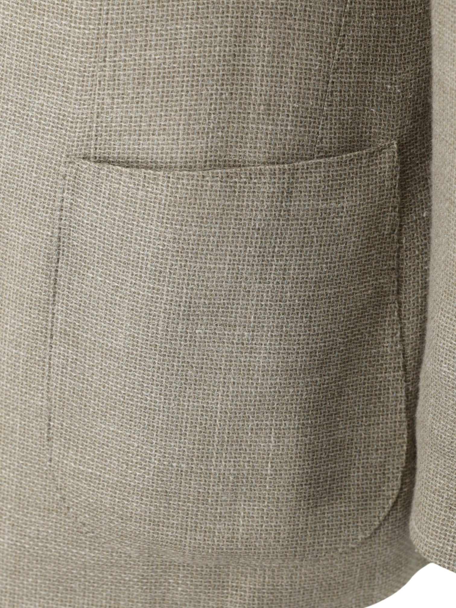 Loro Piana Pistache Green Wool, Silk & Linen Plain-Weave Jacket