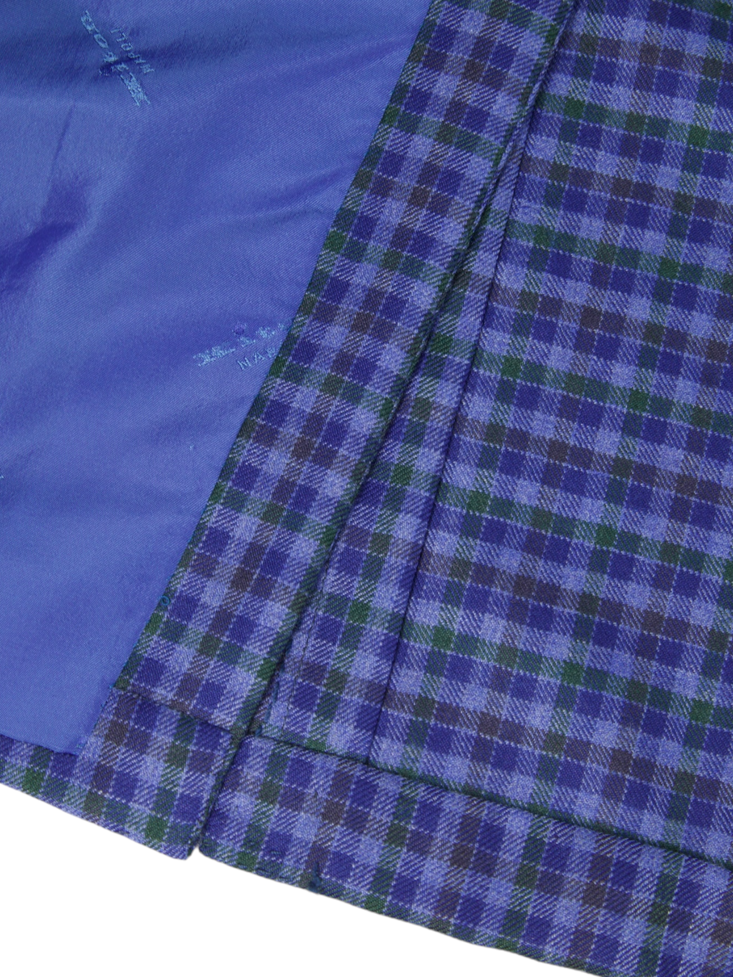 Kiton Royal Blue Cashmere & Silk Gingham ‘Lasa’ Jacket