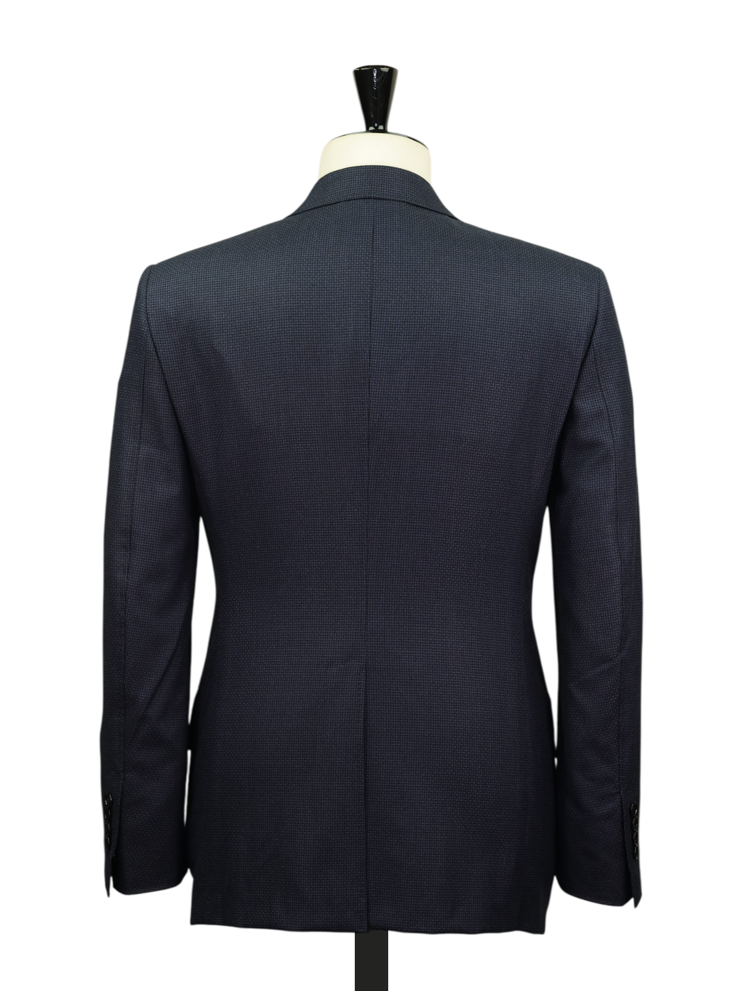 Tom Ford Navy Wool Micro-Pattern Atticus Jacket