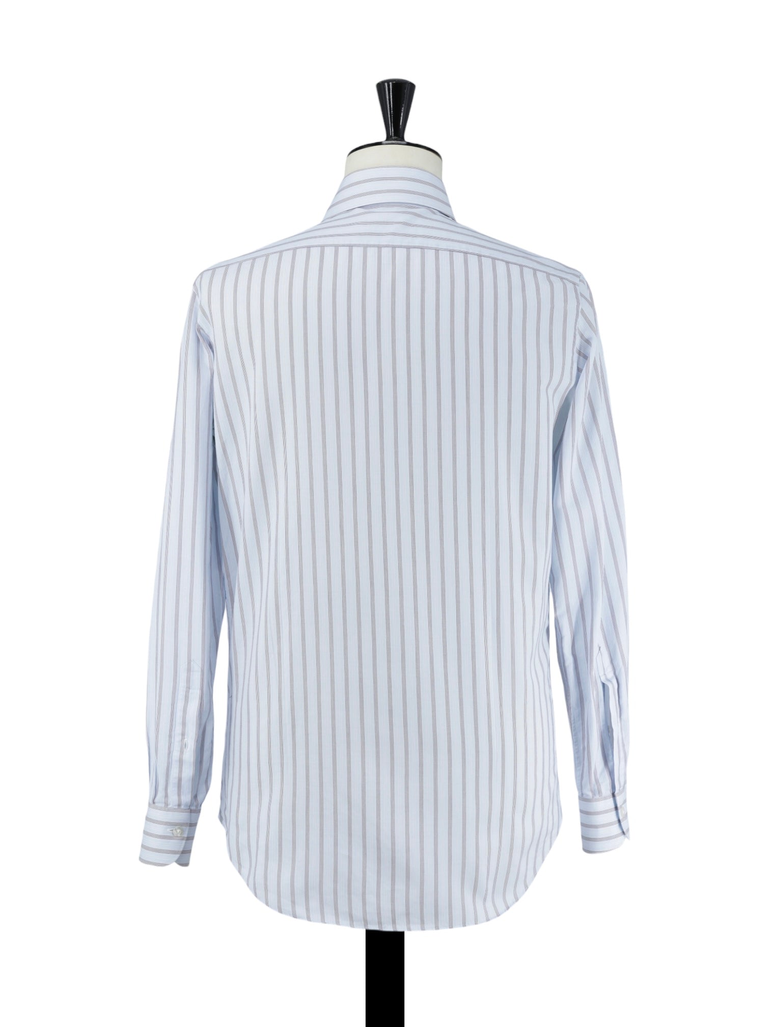 Fray Light Blue Fine-Cotton Vintage Stripes Shirt