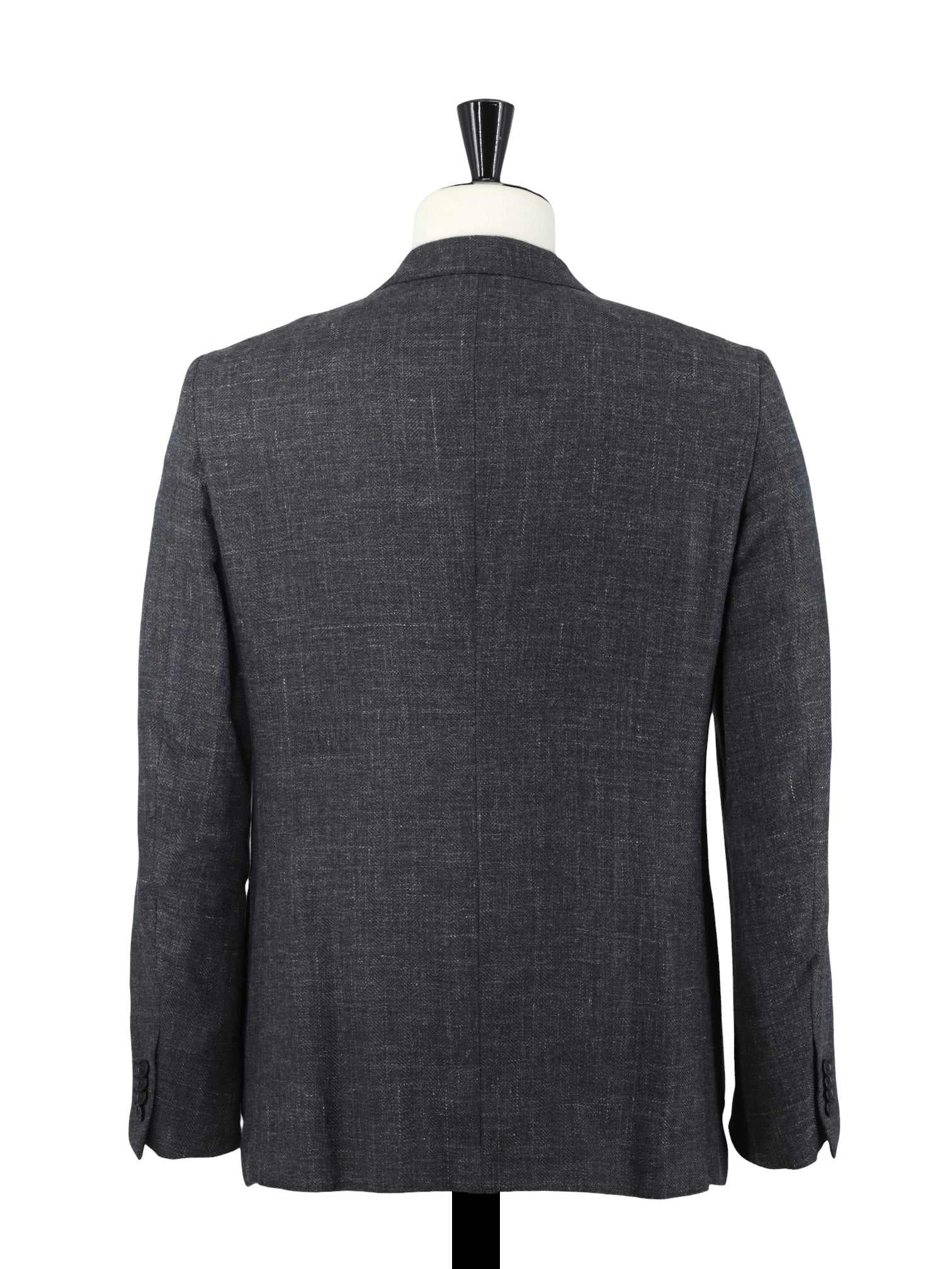 Ermenegildo Zegna Grey Cashmere, Silk & True Hemp Herringbone Milano Easy Jacket