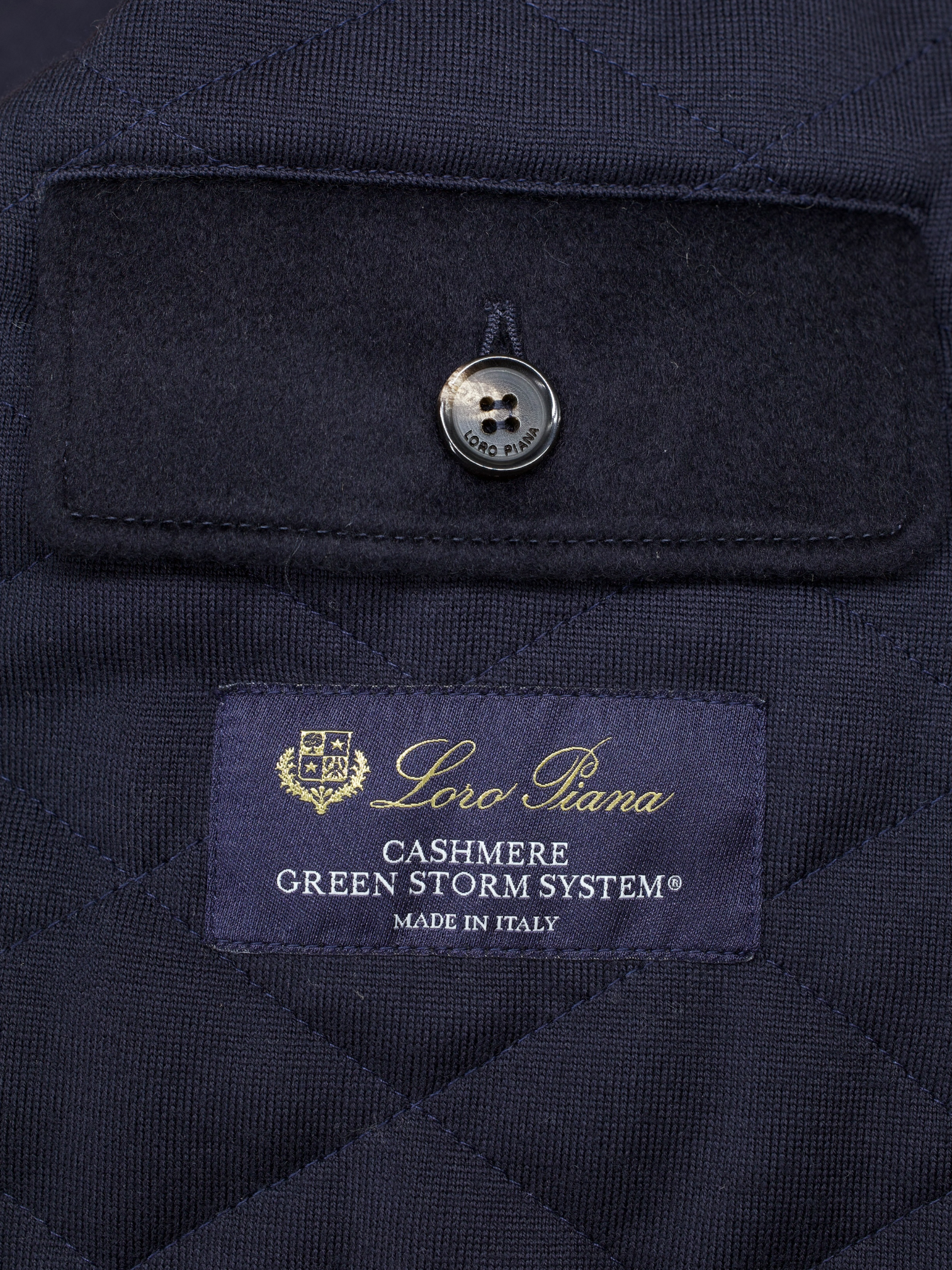 Loro Piana Navy Green Storm-System Cashmere "Jumping Team" Traveller Jacket