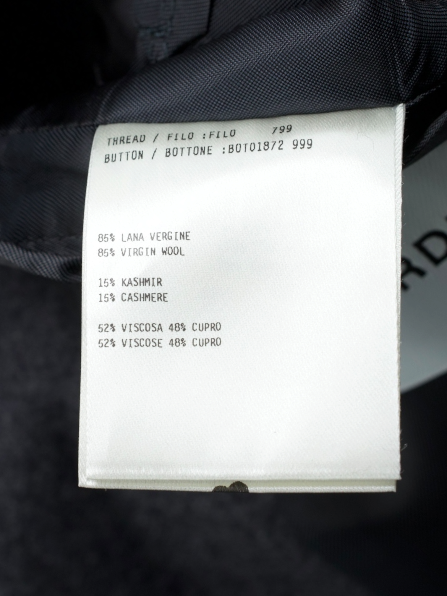 Lardini Dark Grey Wool & Cashmere Flannel Overshirt