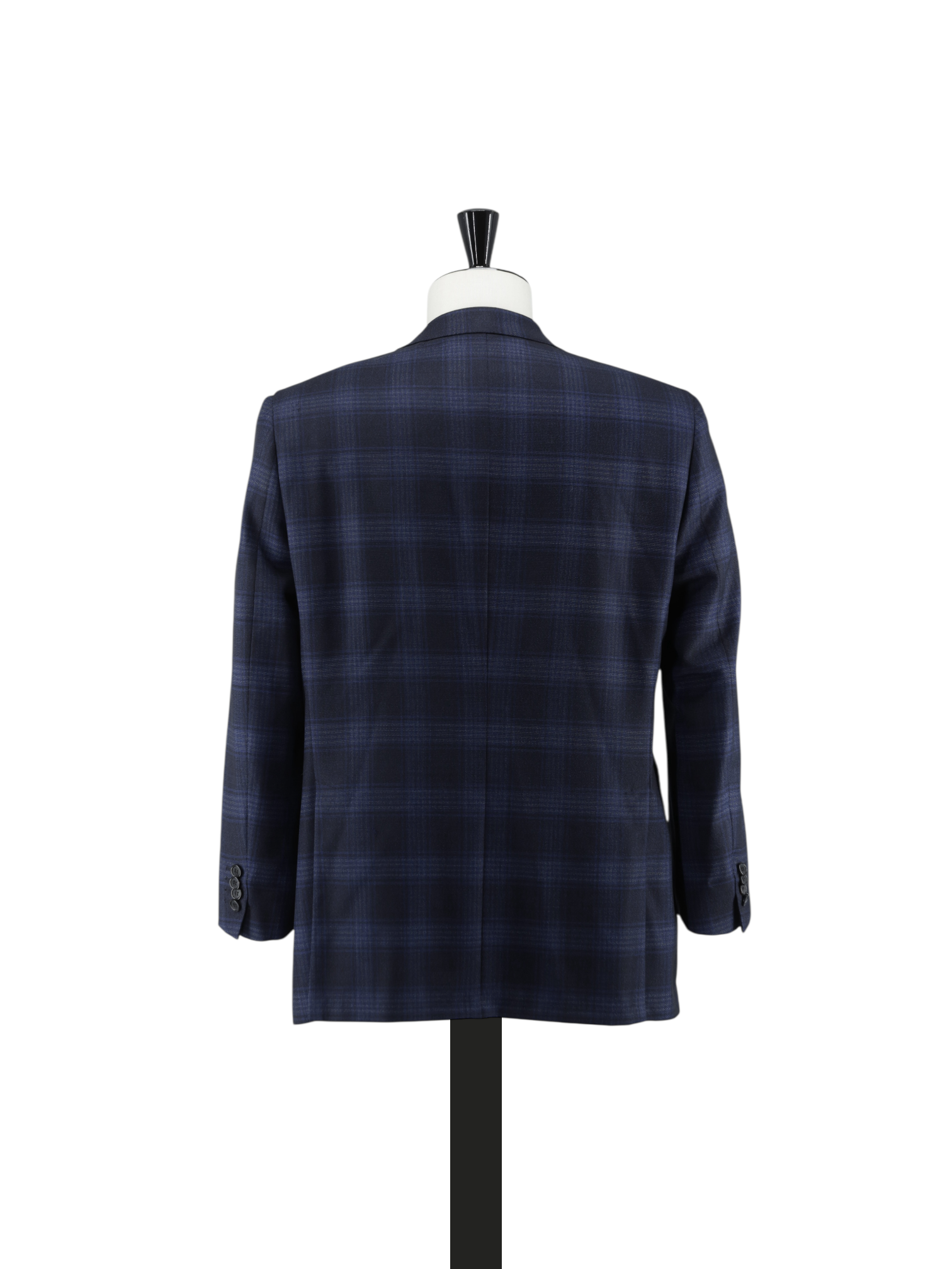 Brioni Navy & Azure Blue Wool-Silk Tartan Check "F-Light" Jacket