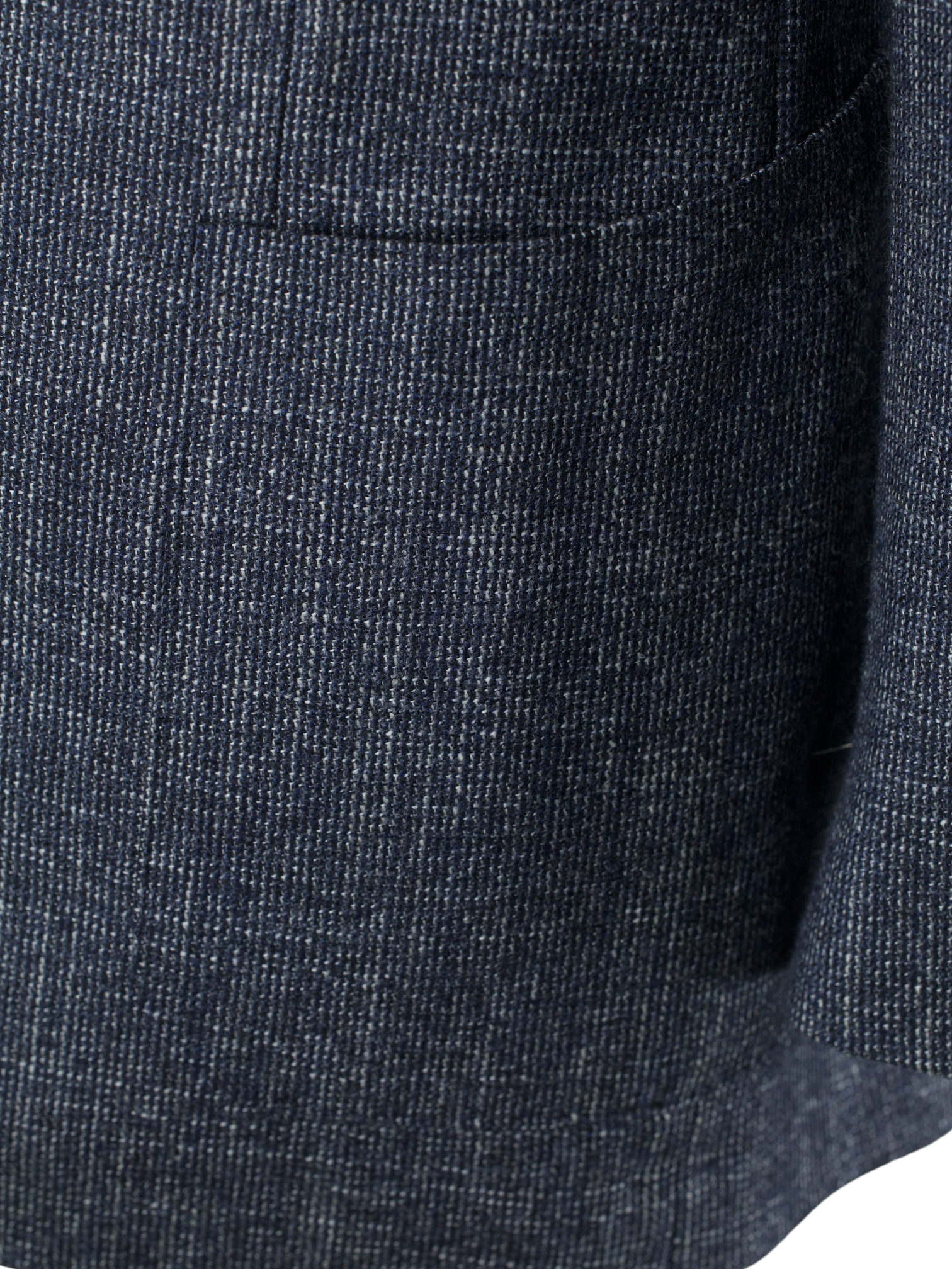 Caruso Steel Blue Wool, Cashmere & Silk Micro-Pattern Jacket