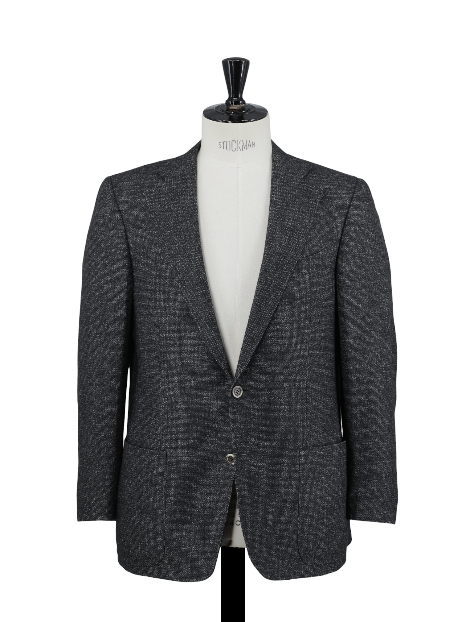 Canali Grey Wool, Cashmere & Silk Micro-Pattern Jacket