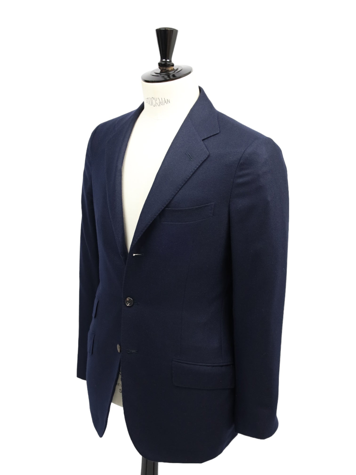 Kiton Navy Cashmere Twill Jacket