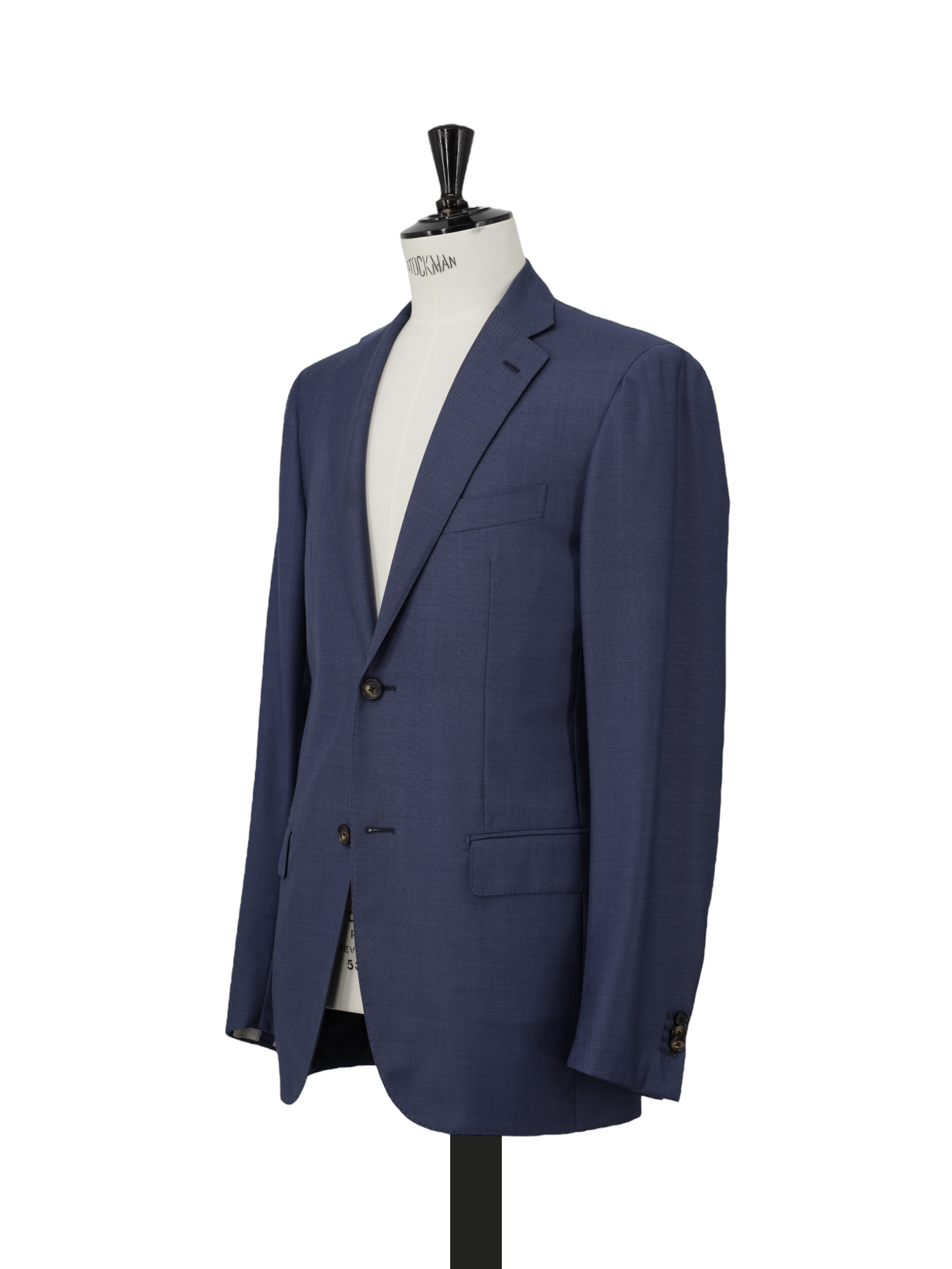 Caruso Steel Blue Super 130’s Sharkskin Suit