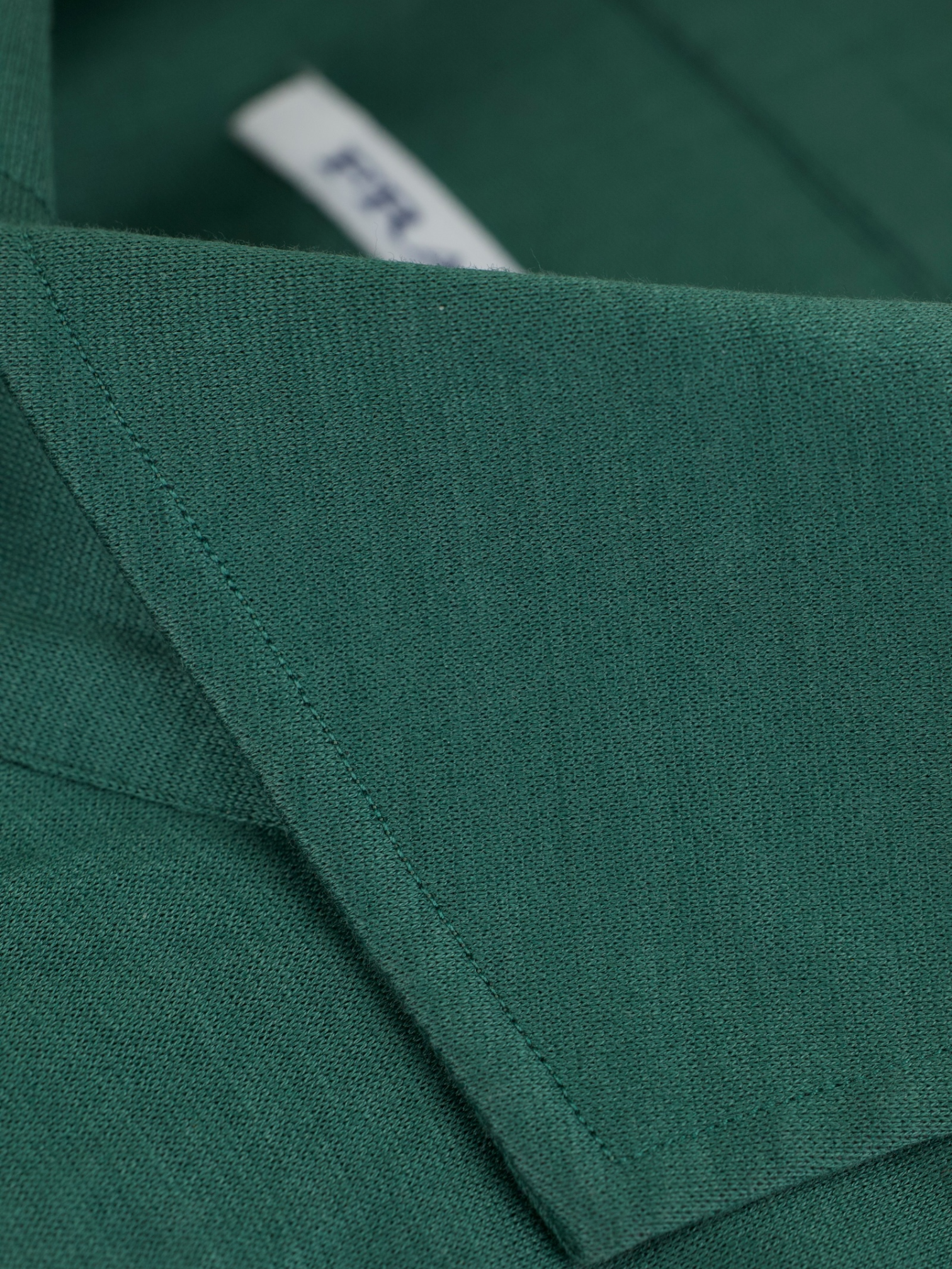 Fray Emerald Green Cotton Jersey-Knitted Shirt