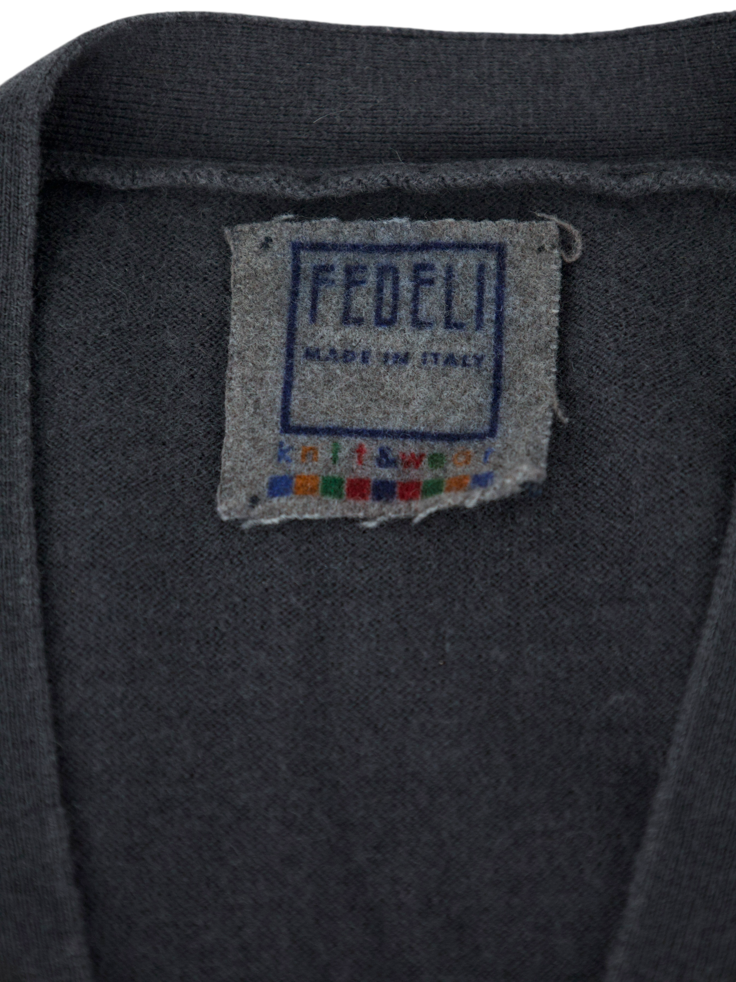 Fedeli Mouse Grey Pure Wool Jersey-Knitted Vest