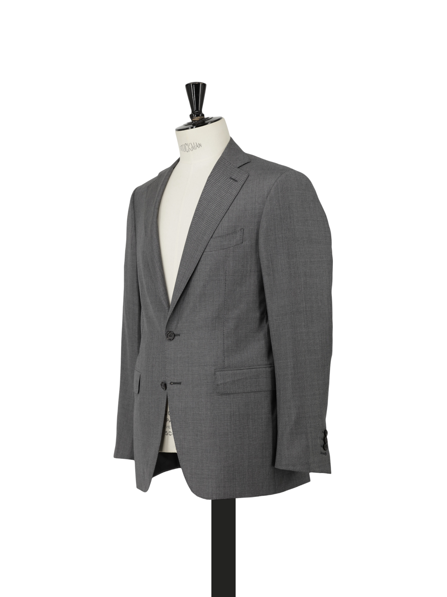 Canali Light Grey Fine-Wool Sharksin Suit