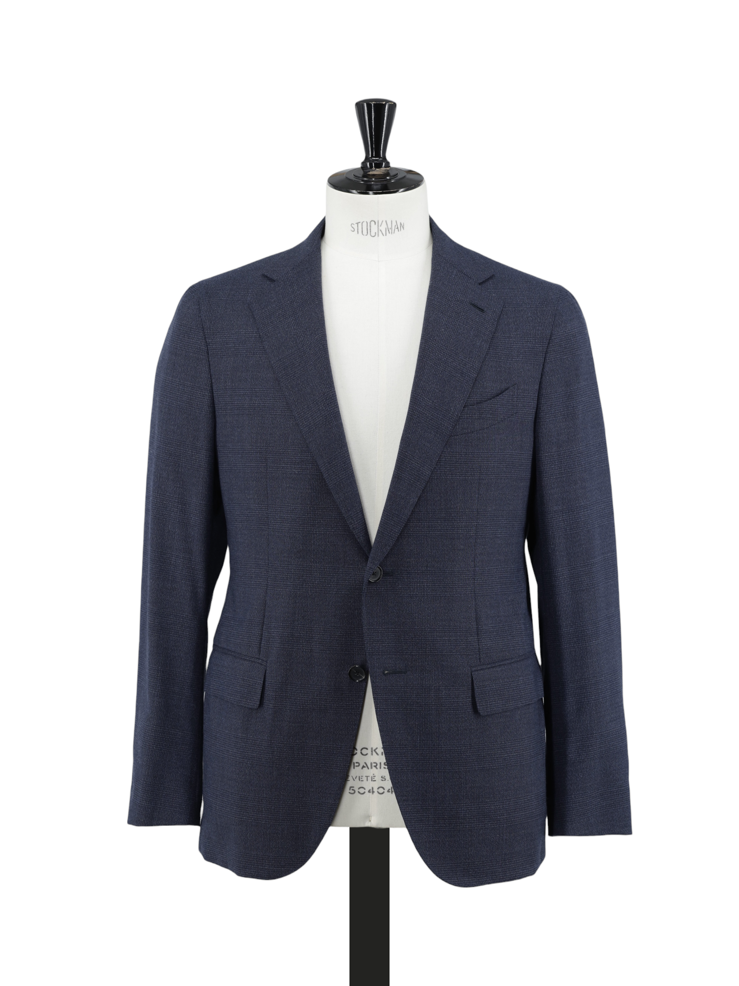 Caruso Dark Blue Wool Prince of Wales Aida Suit