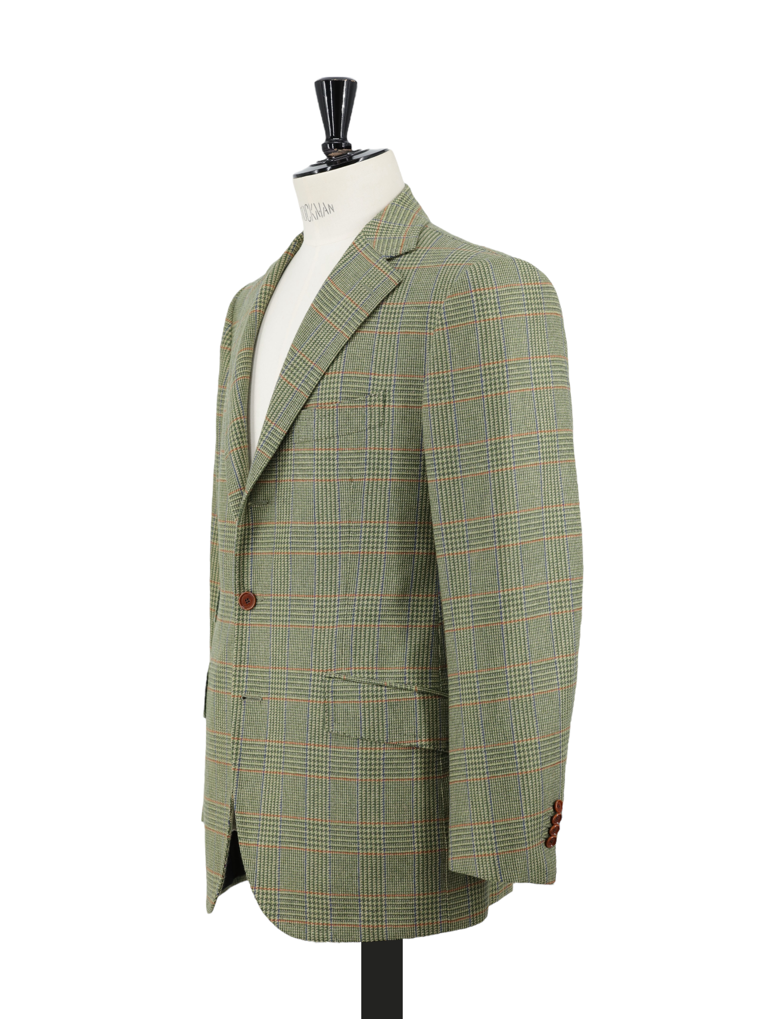 Cesare Attolini Moss Green Pure Wool Multicolor Prince of Wales Jacket