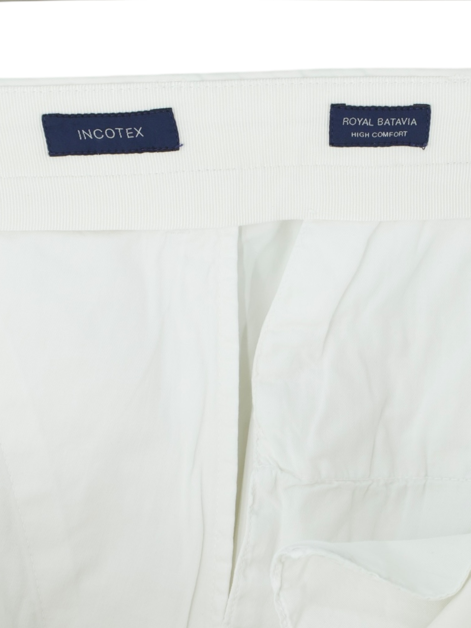 Incotex White Cotton-Stretch "Royal Batavia" Slowear Chino