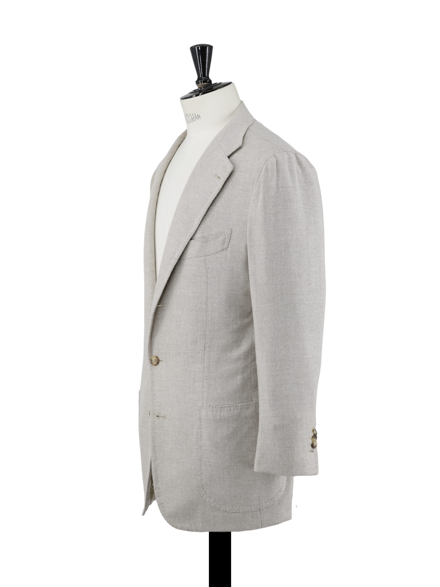 Orazio Luciano Sand Wool, Cashmere & Stretch Basket-Weave Jacket