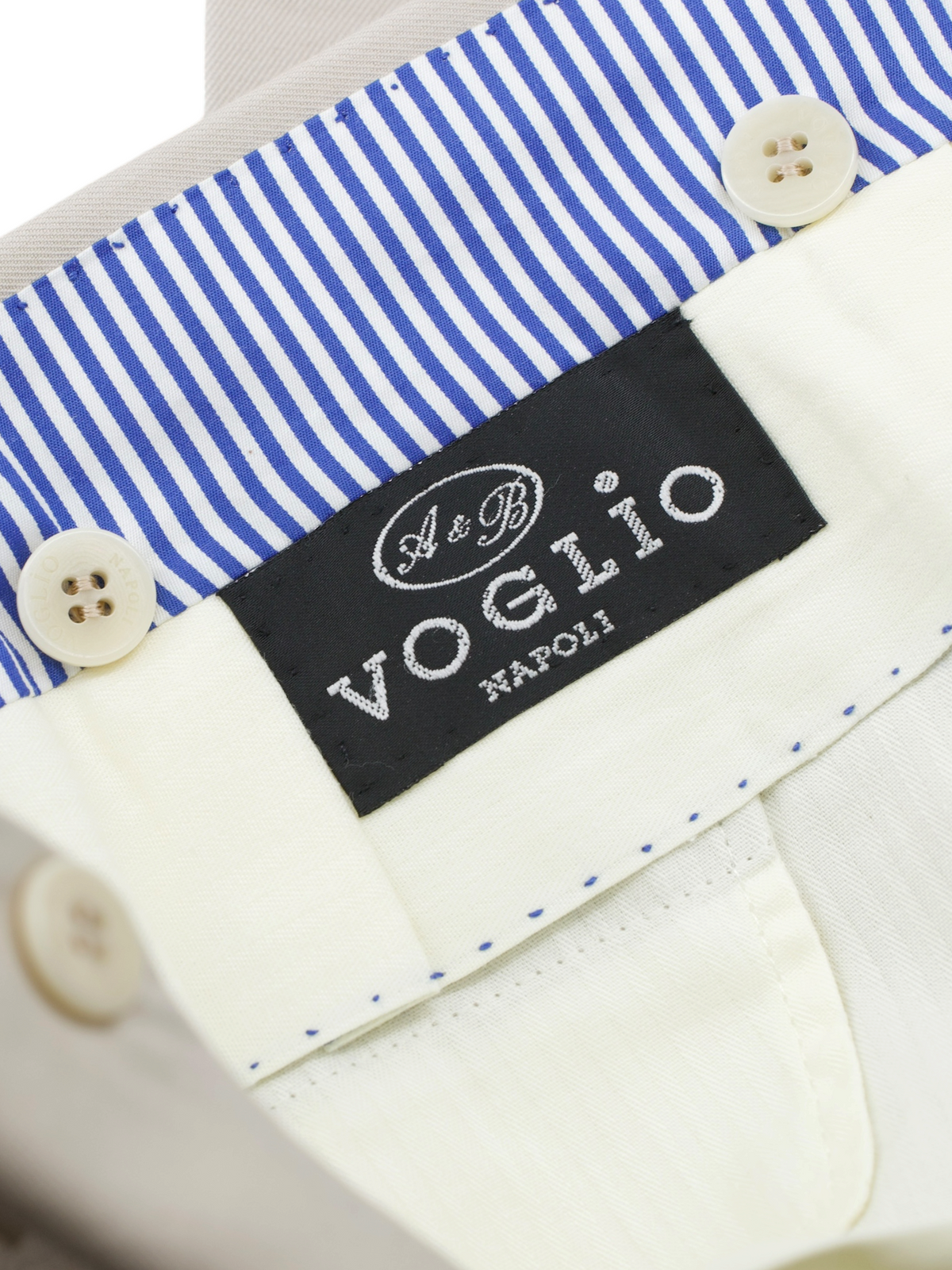 Sartoria Voglio Stone Grey Holland & Sherry Cotton Twill Sartorial Trousers