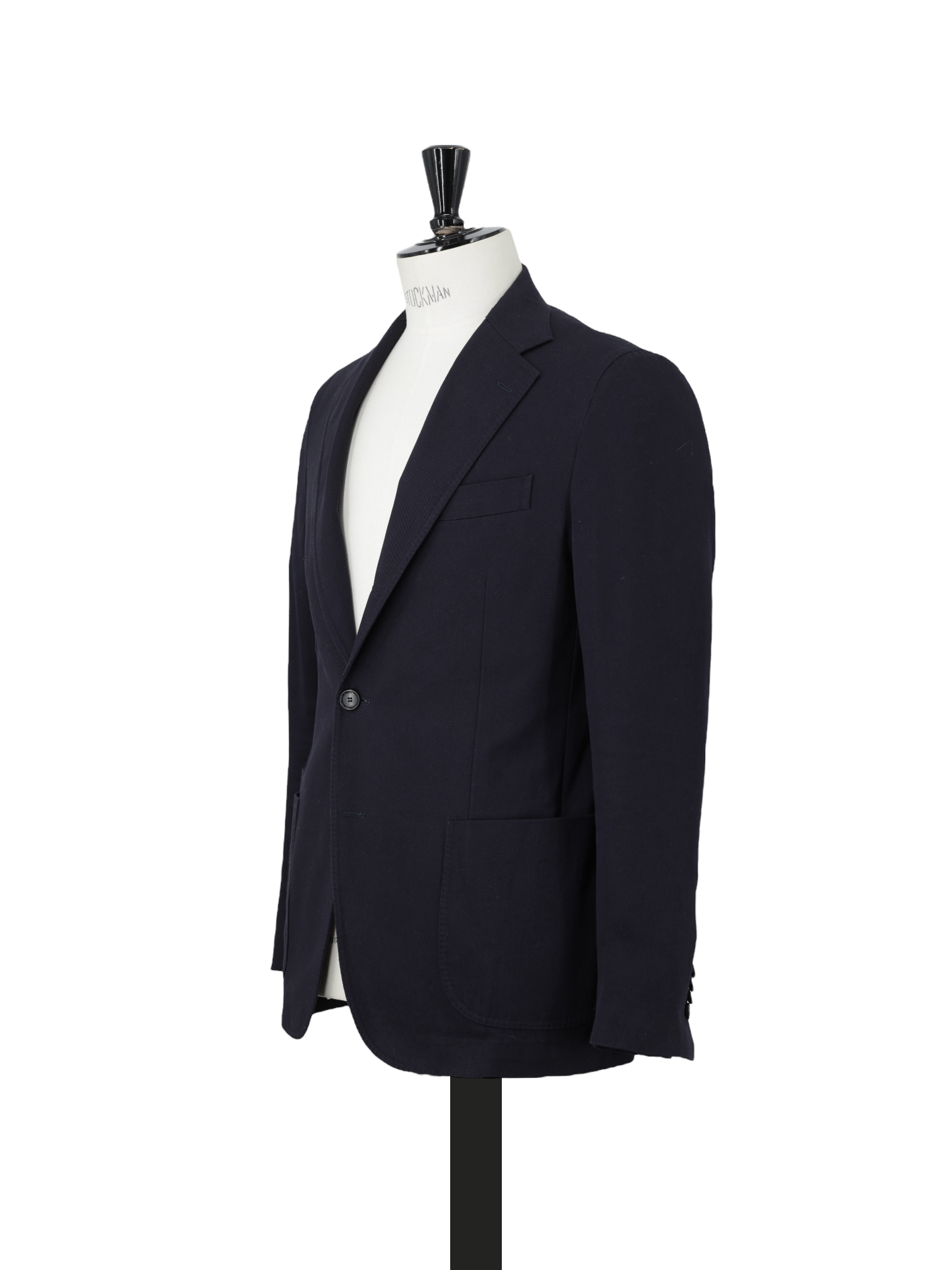 De Petrillo Deep Navy Pure-Cotton Twill Gabardine Suit