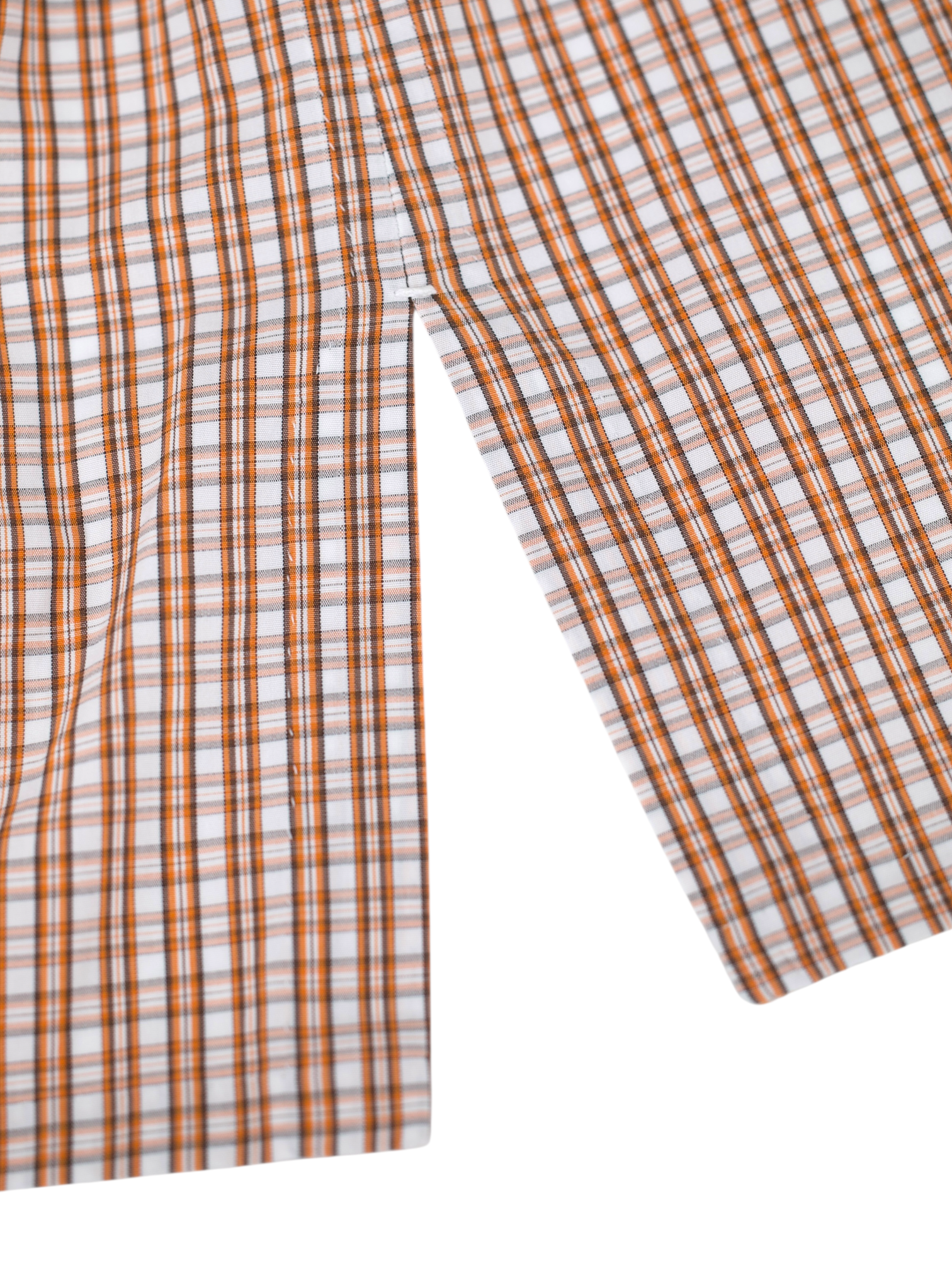 Kiton White & Red Cotton Gingham Check Button-Down Shirt