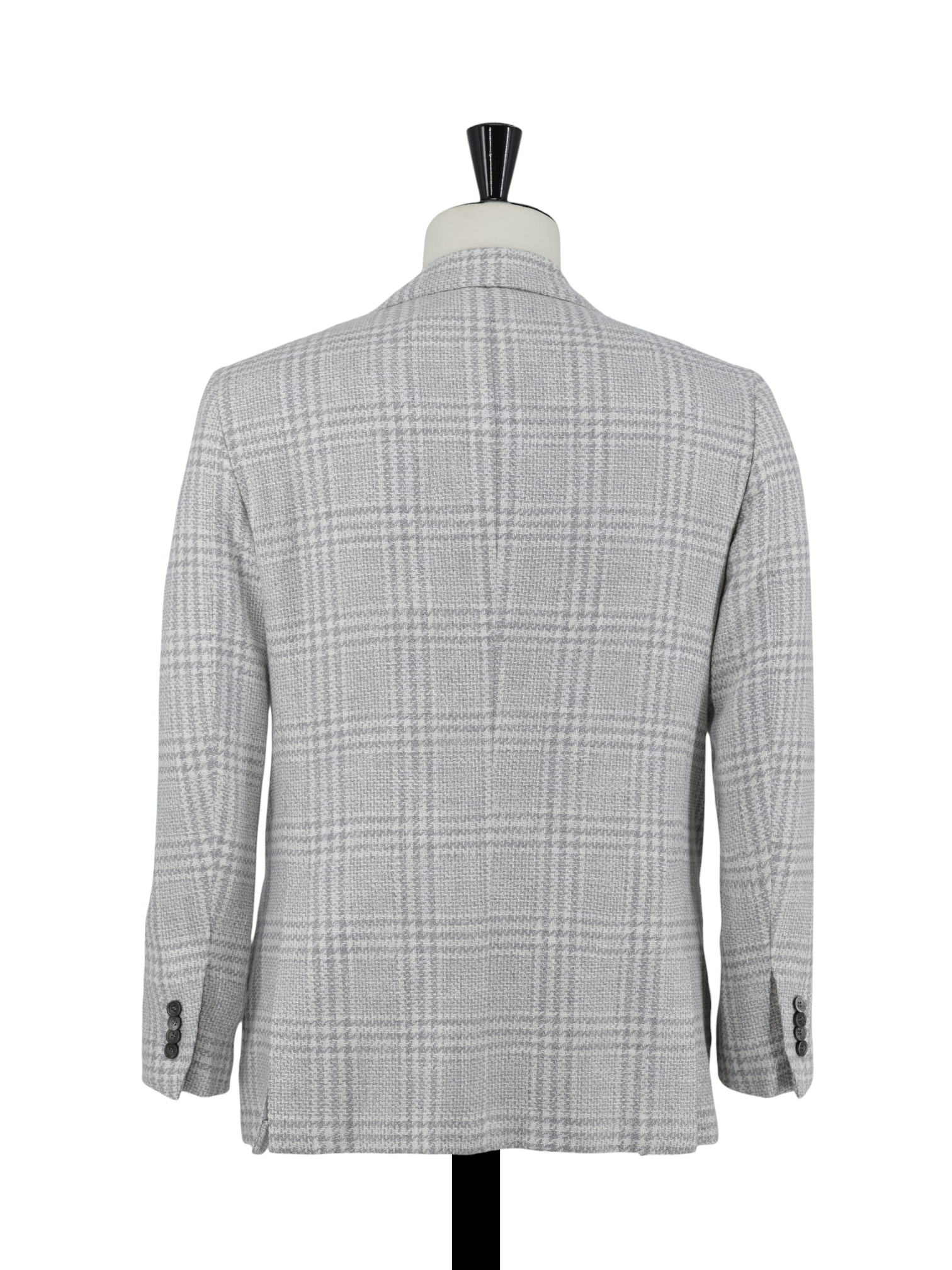 Kiton Grey Wool, Silk, Nylon & Cotton Prince of Wales Jacket