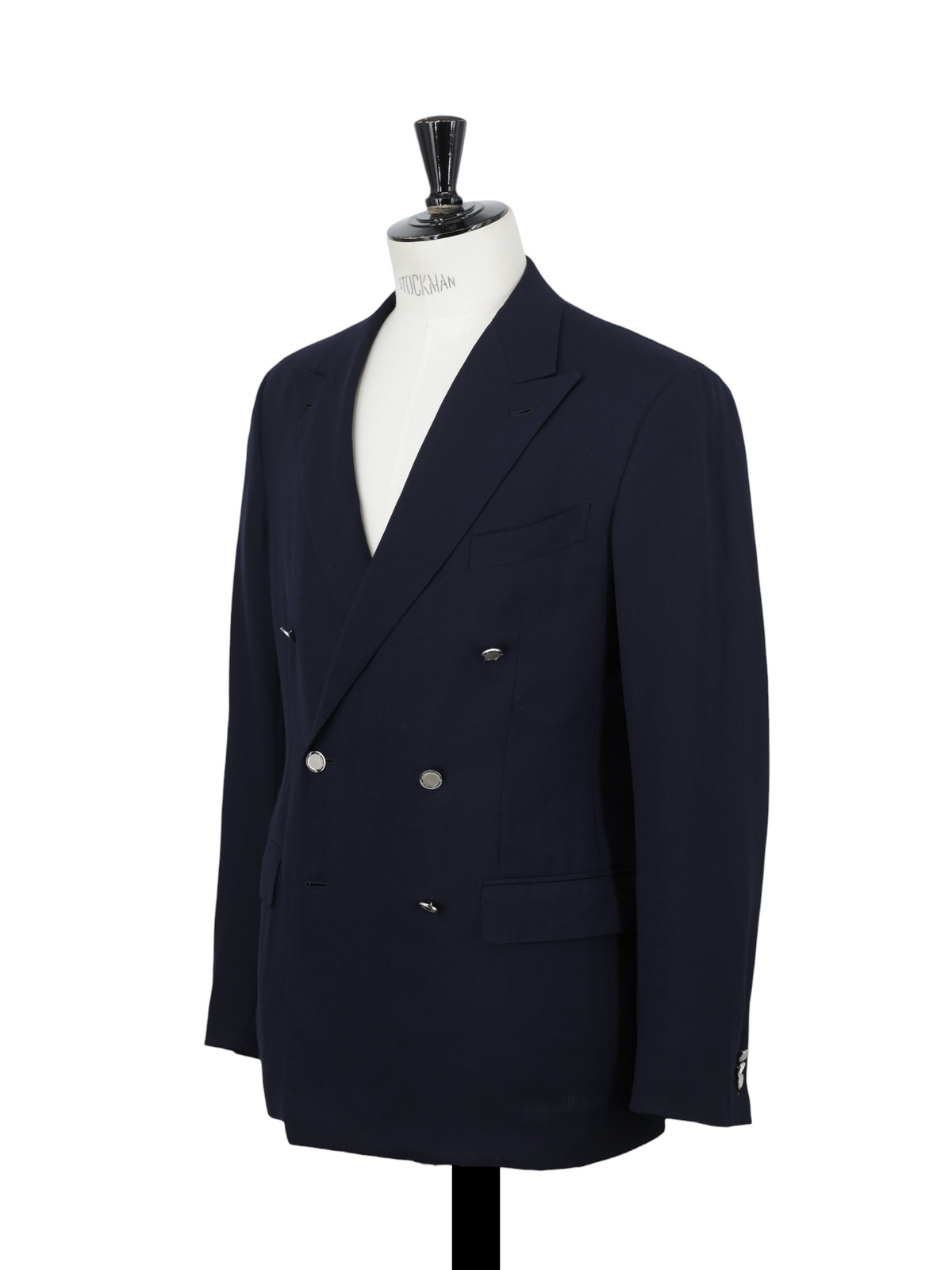 Ermenegildo Zegna Navy Double Breasted "Cool-Effect" Wool Milano Easy Jacket