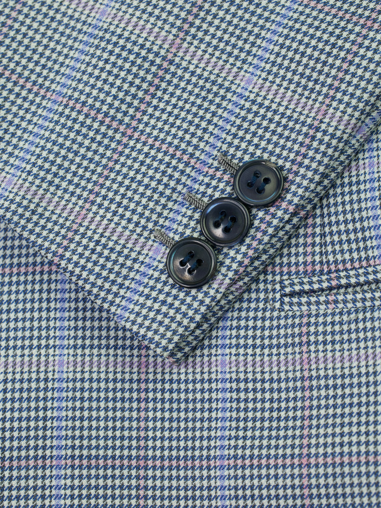Brioni Blue & Pink Fine-Wool Overcheck Parlamento Jacket
