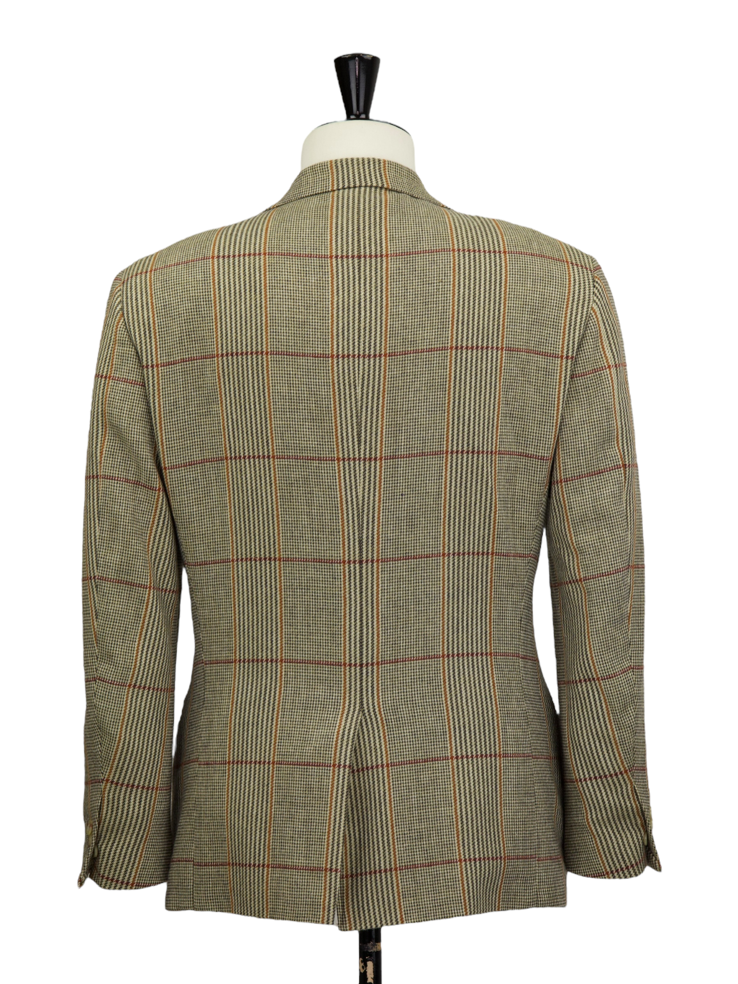 Ralph Lauren Light Brown & Burnt Orange Glenplaid Harris Tweed Jacket