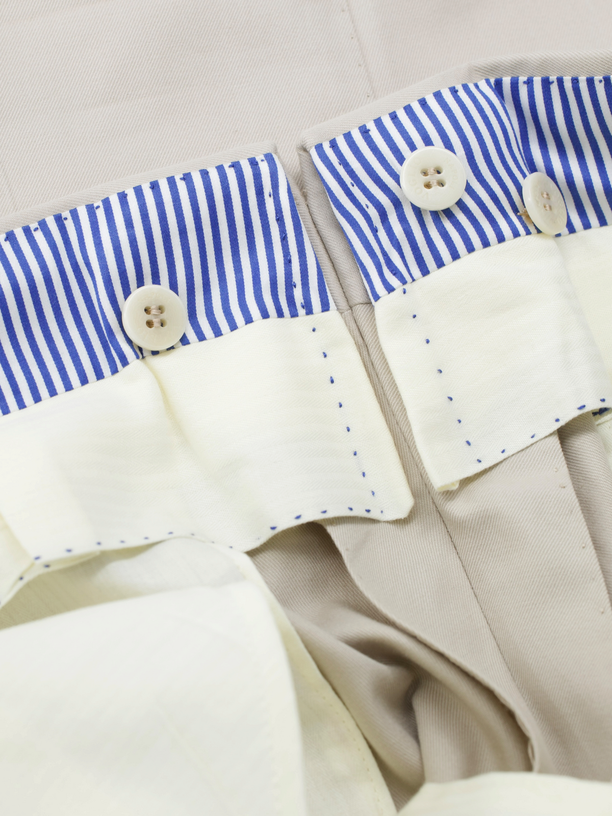 Sartoria Voglio Stone Grey Holland & Sherry Cotton Twill Sartorial Trousers