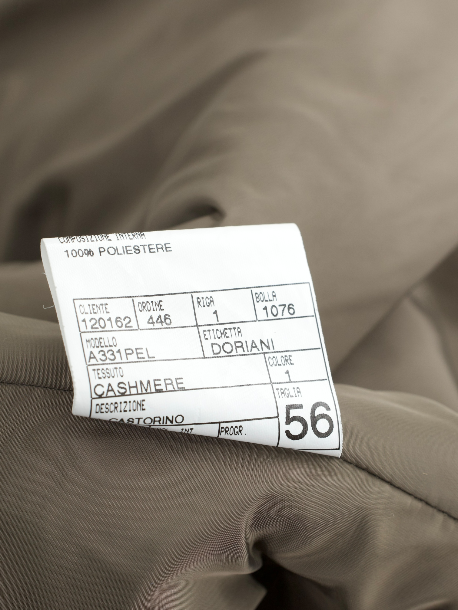 Doriani Grey Cashmere Faux-Fur Collar Twill Coat