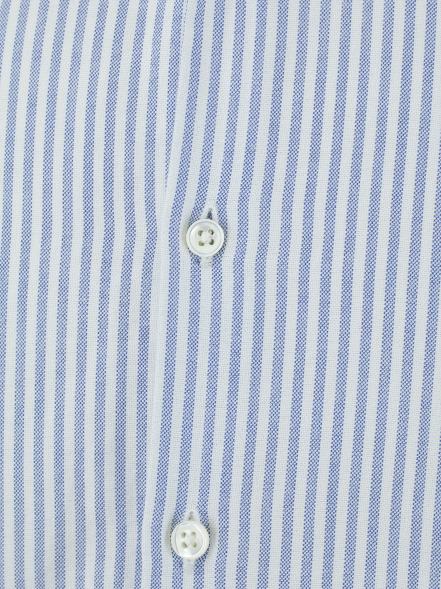 Emanuele Maffeis White & Light Blue Oxford-Cotton Cutaway-Collar Shirt