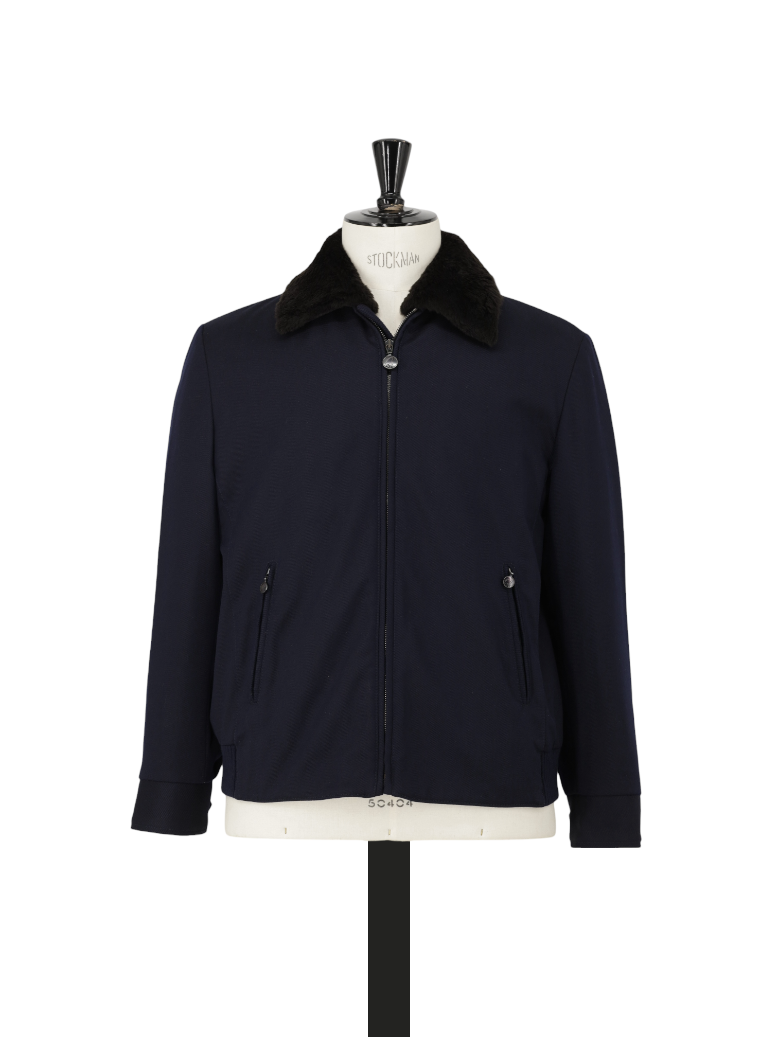 Brioni Navy Stormsystem Wool & Beaver-Fur Collar Blouson Jacket