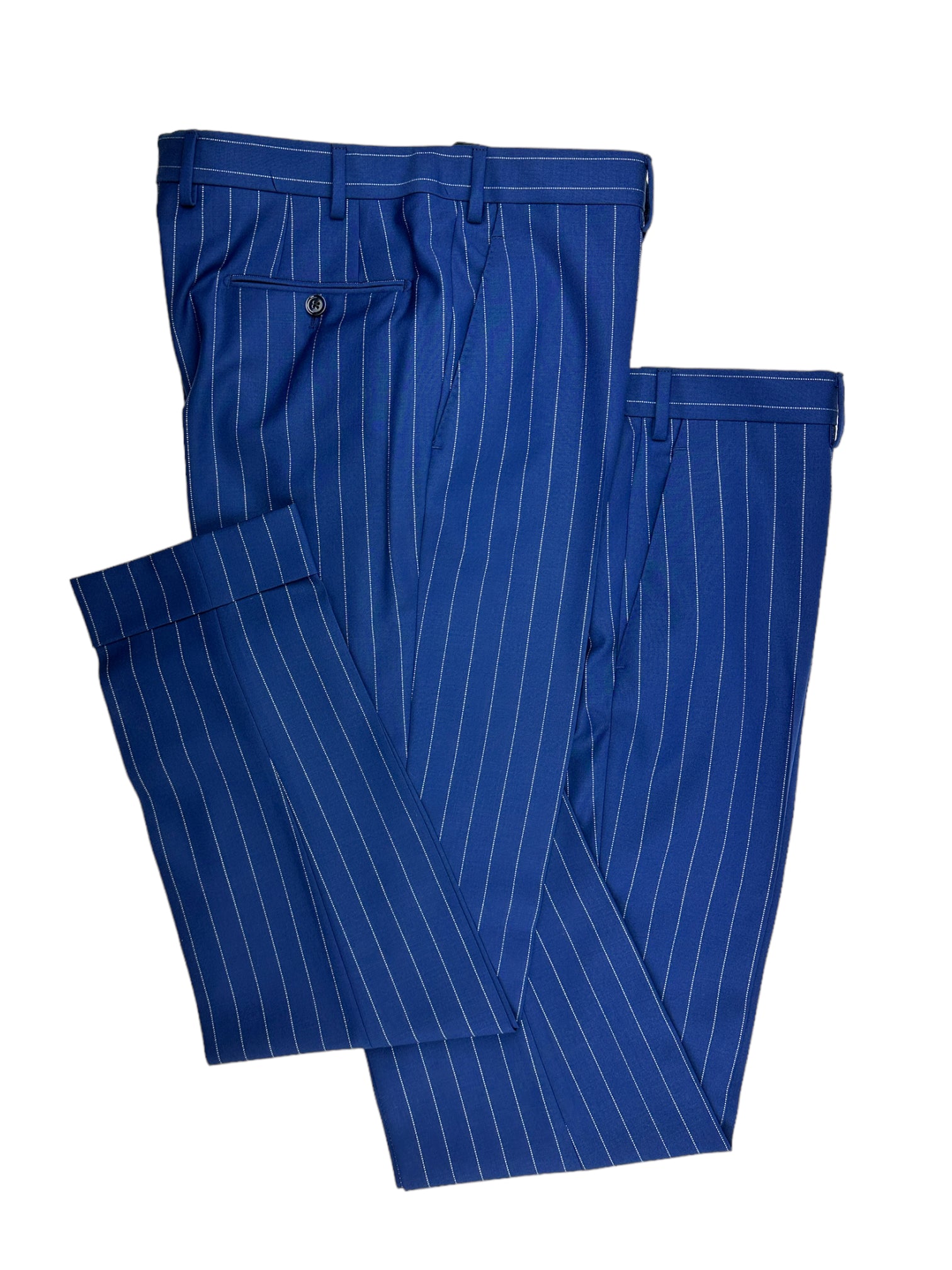 Caruso Royal Blue Boheme Pinstripe Suit + Extra Trousers