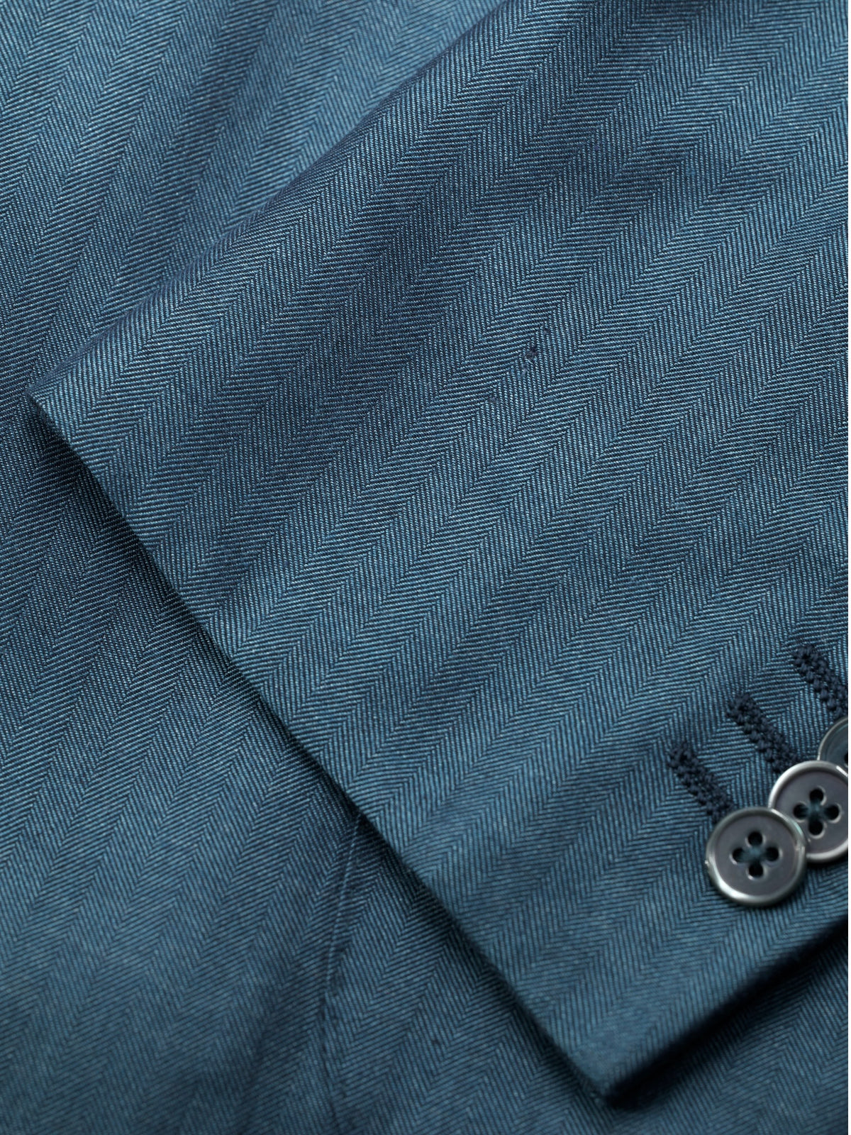 Ermenegildo Zegna Petrol Cashmere & Silk Herringbone "Capri" Jacket