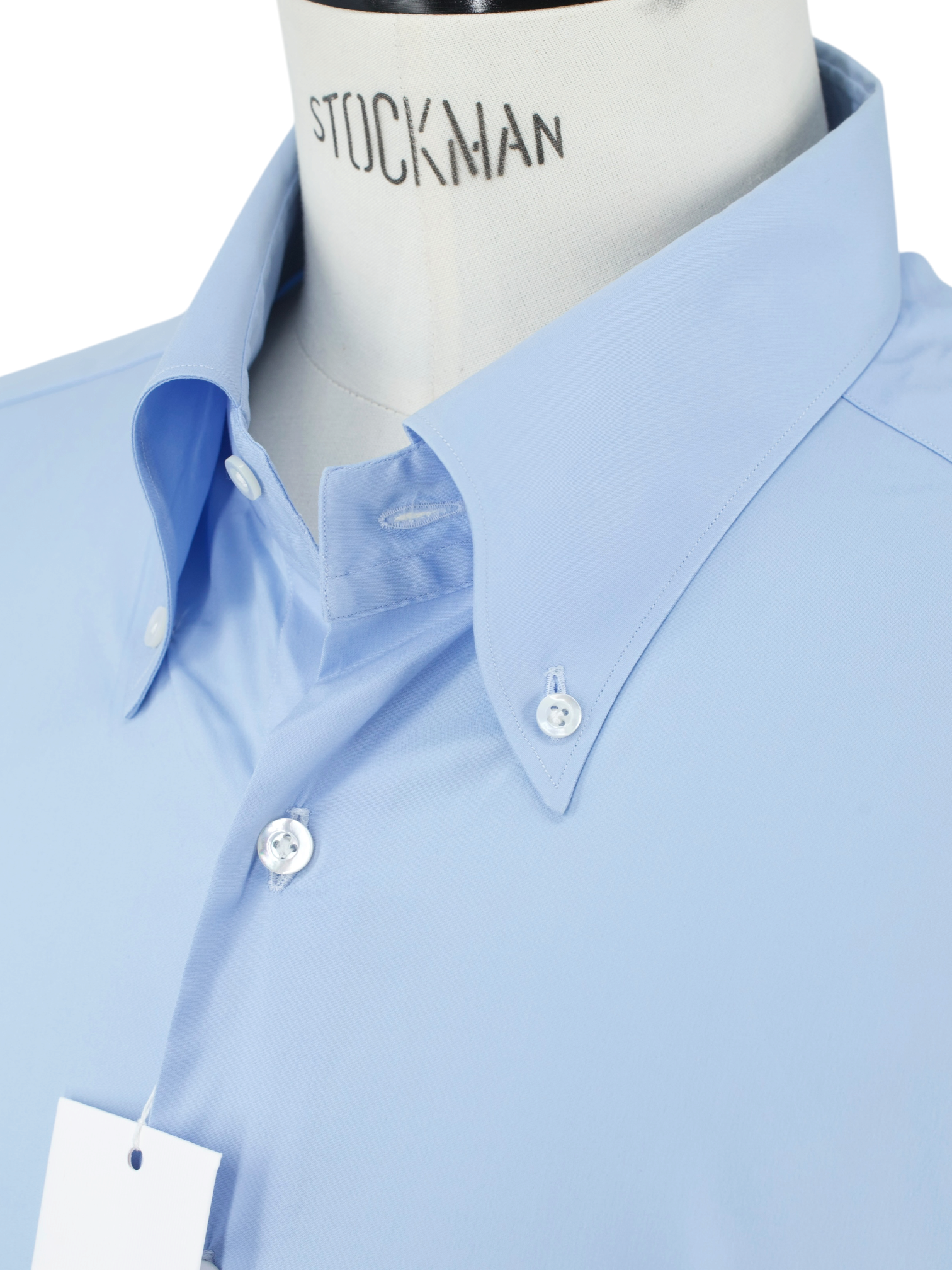 Fray Light Blue Wool-Stretch French-Cuff Button-Down Shirt