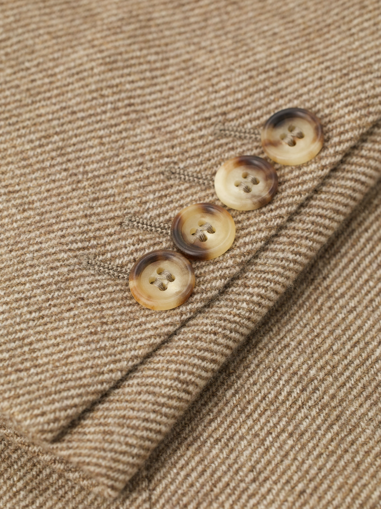 Brunello Cucinelli Light Brown Cashmere & Wool Twill Jacket