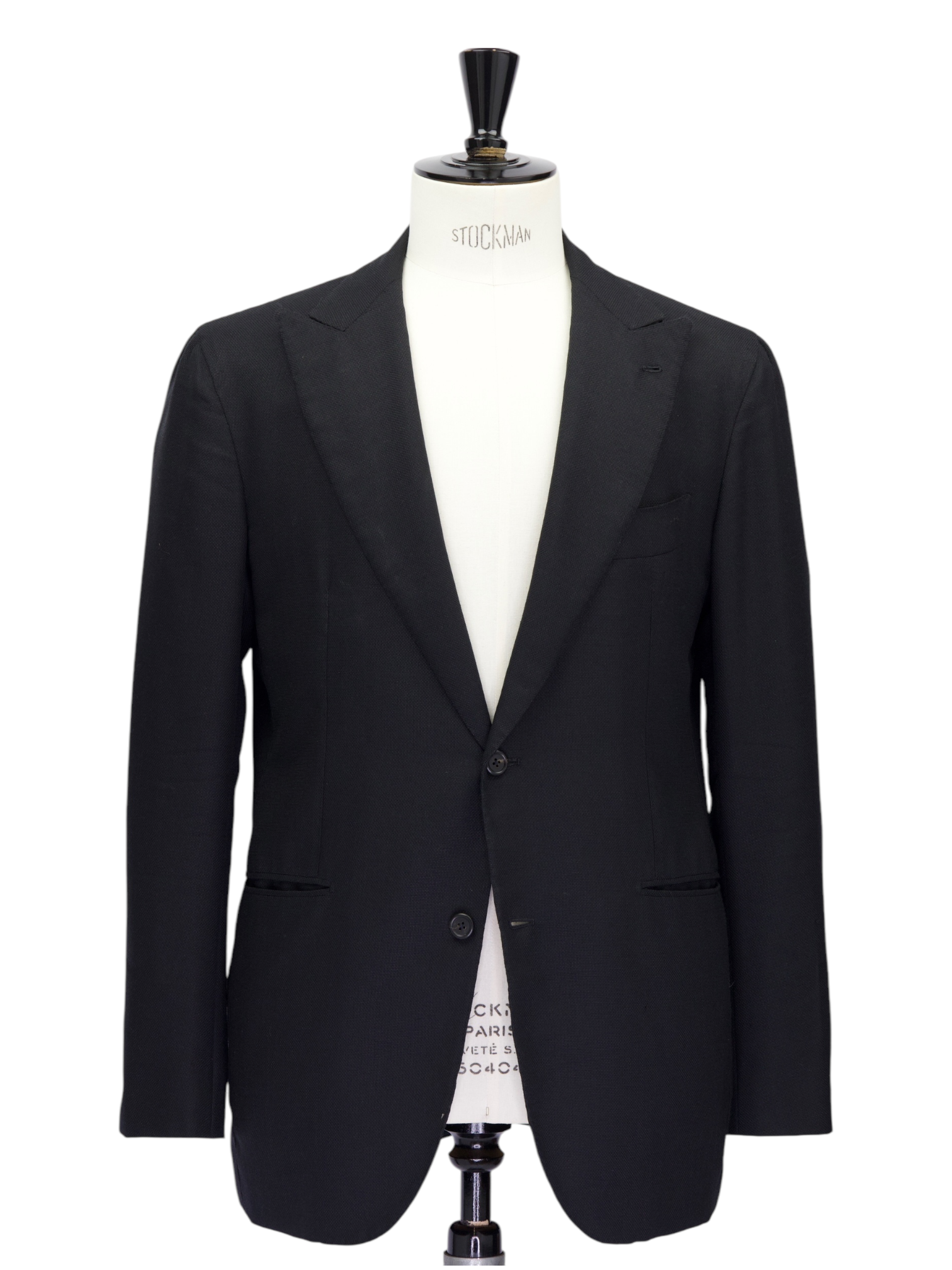 Orazio Luciano Black Wool & Mohair Hopsack Jacket