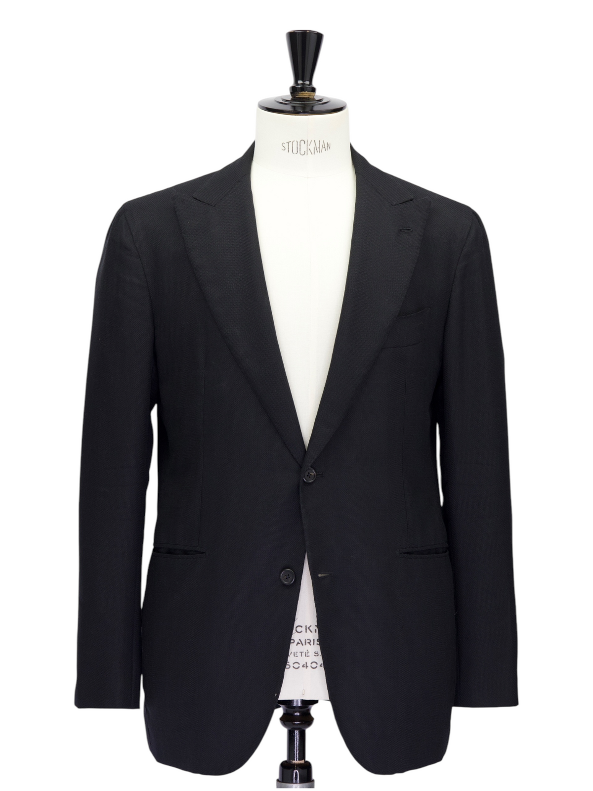 Orazio Luciano Black Wool & Mohair Hopsack Jacket