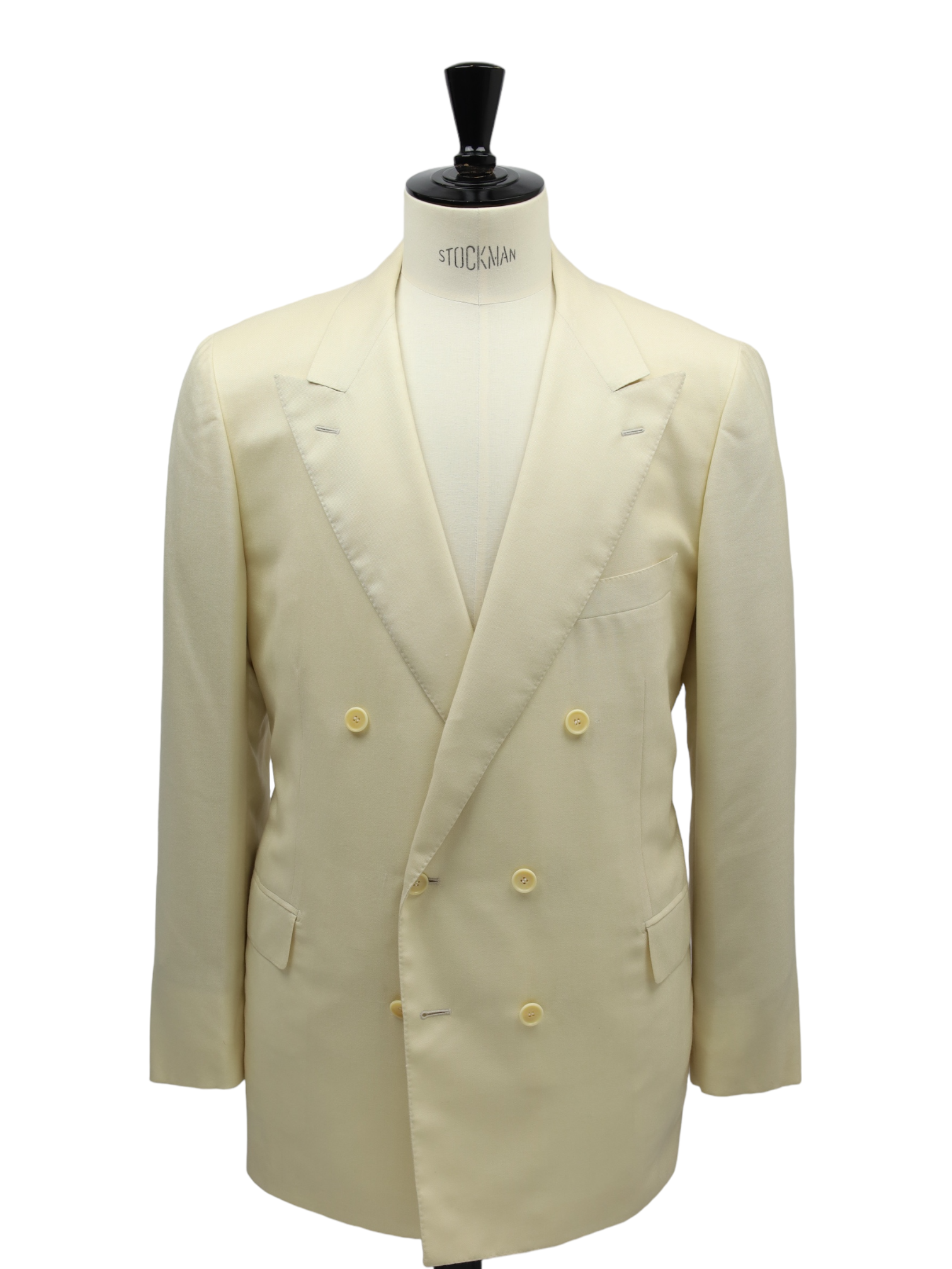 Caruso Off-White Double-Breasted Cashmere & Silk Blazer