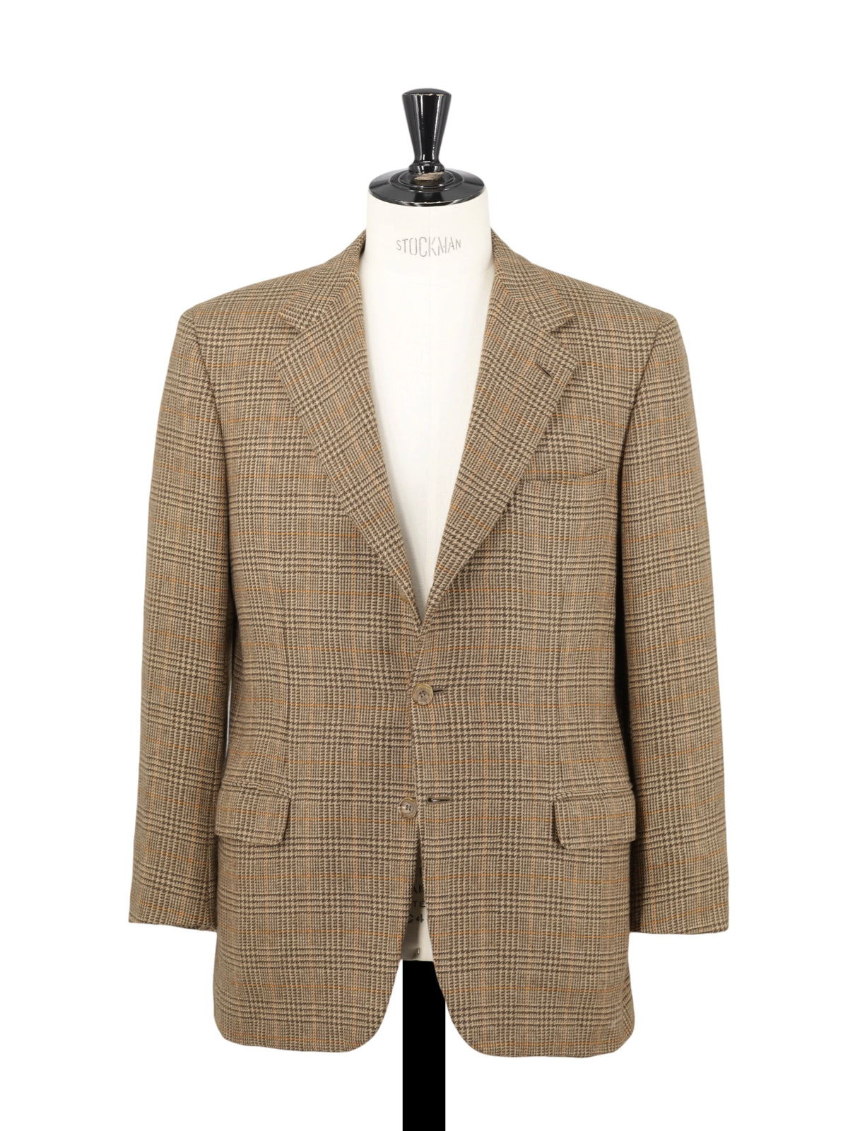 Brioni Brown & Orange Pure Cashmere Prince of Wales Nomentano Jacket