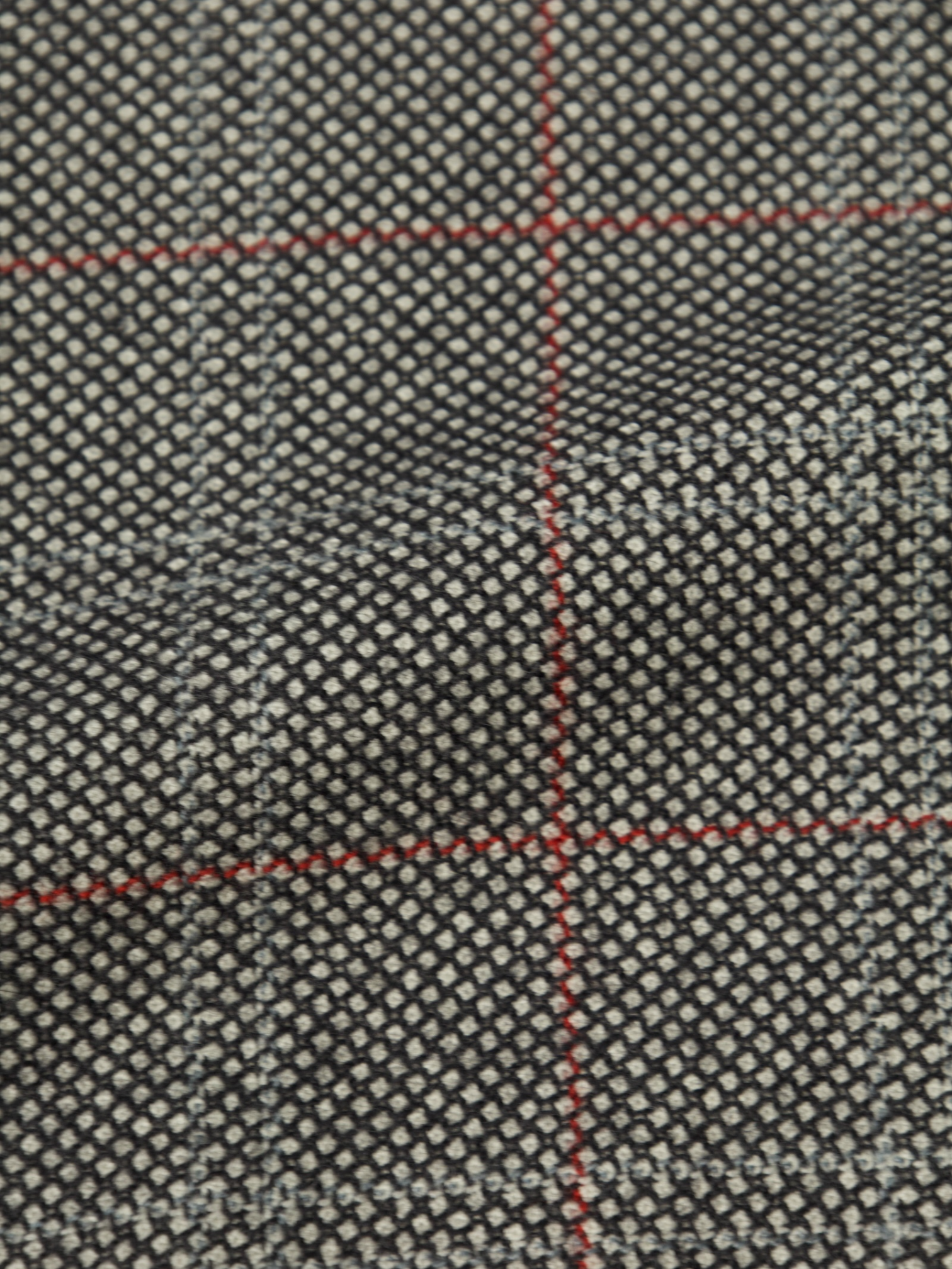 Kiton Grey Cashmere Windowpane Jacket