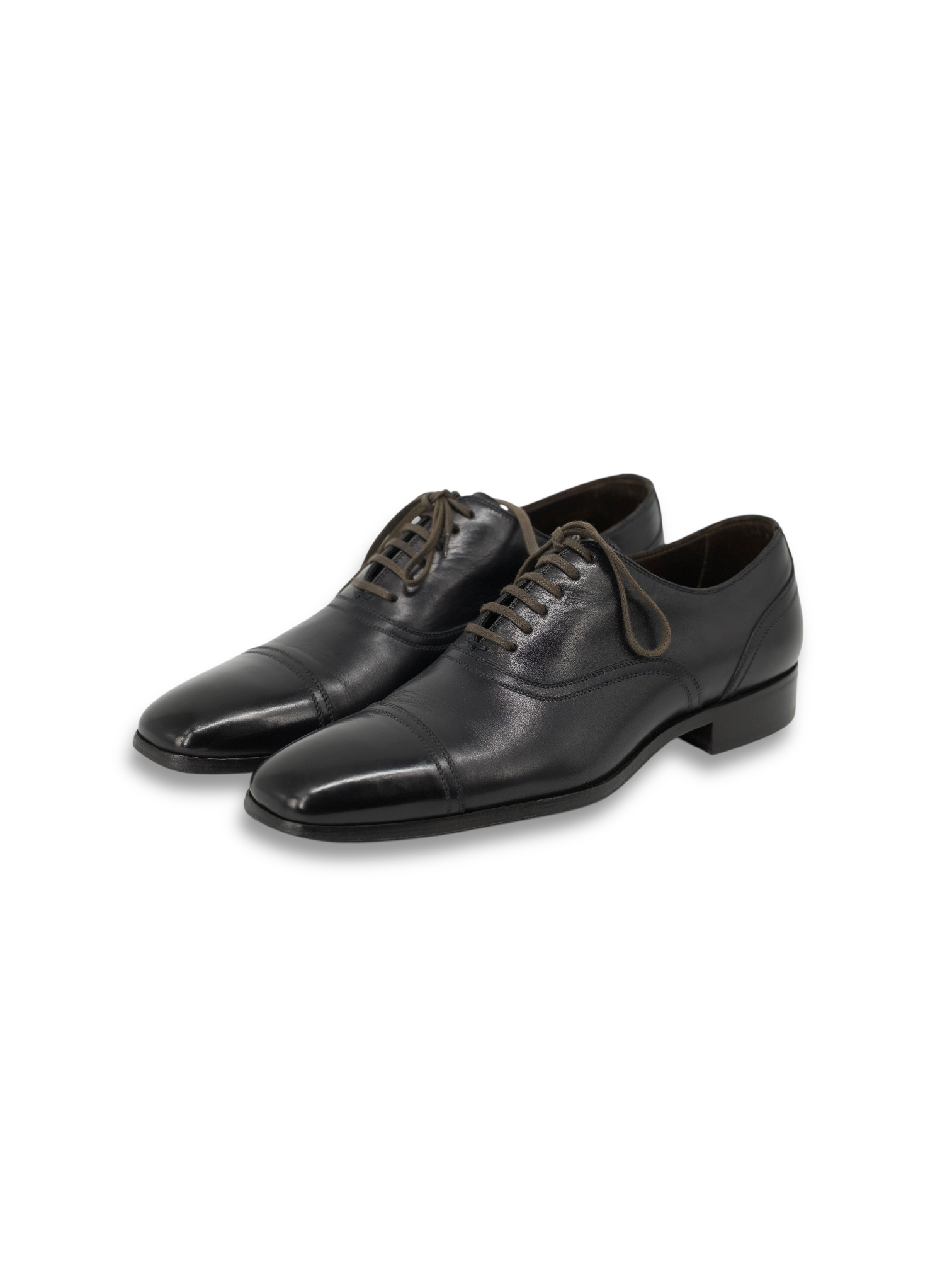 Tom Ford Black Austin Calfleather Oxford Lace-Ups