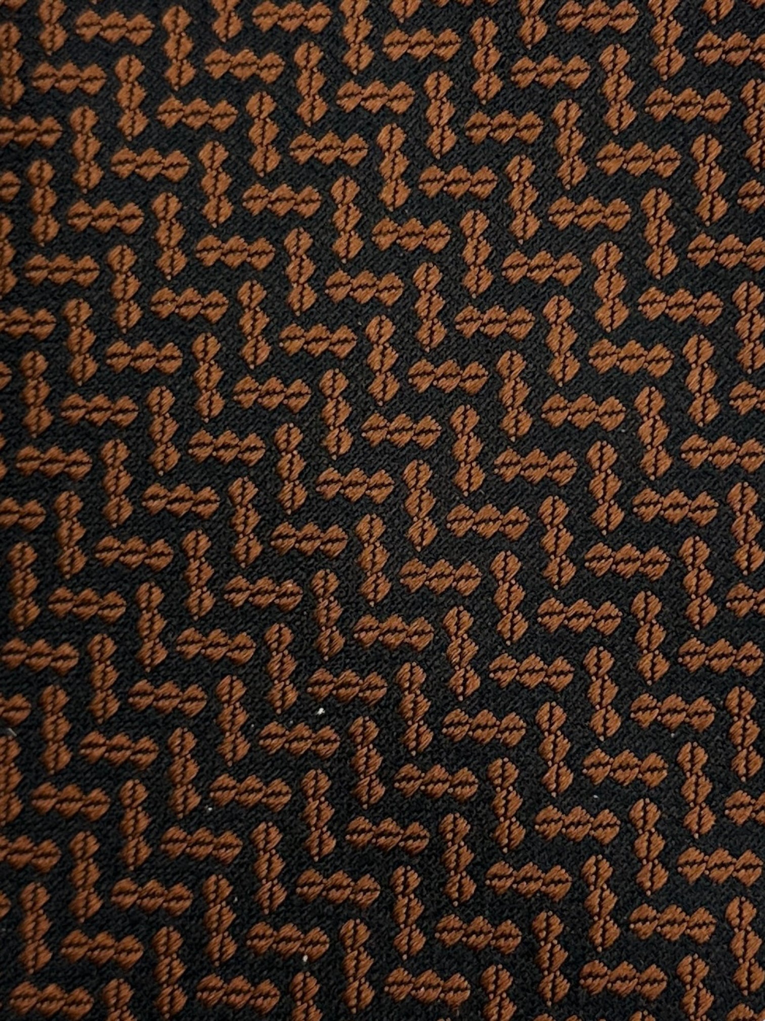 Tom Ford Brown Zig Zag Silk Tie