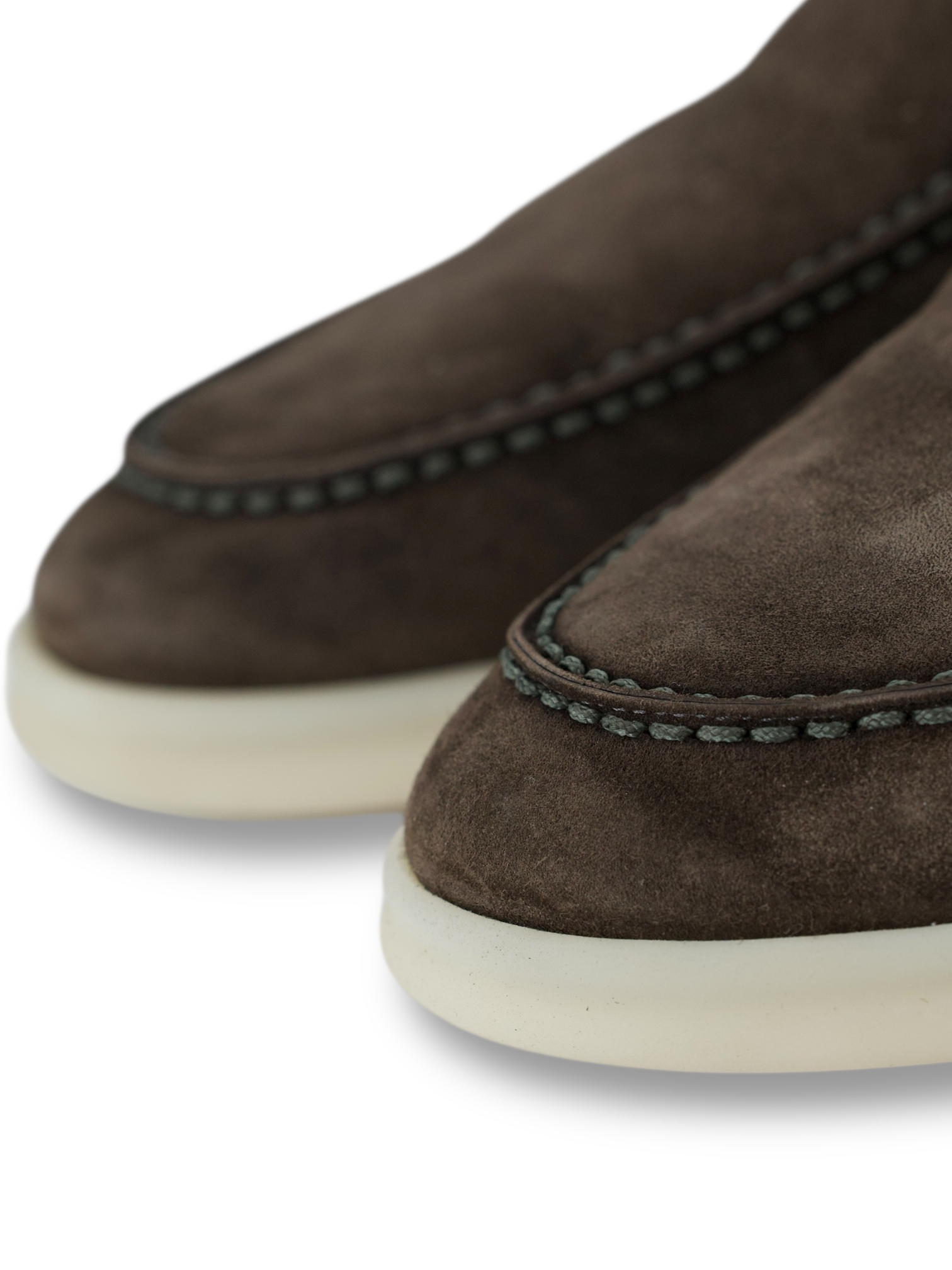 Loro Piana Warm Grey Suede Open Walk Ankle Boots