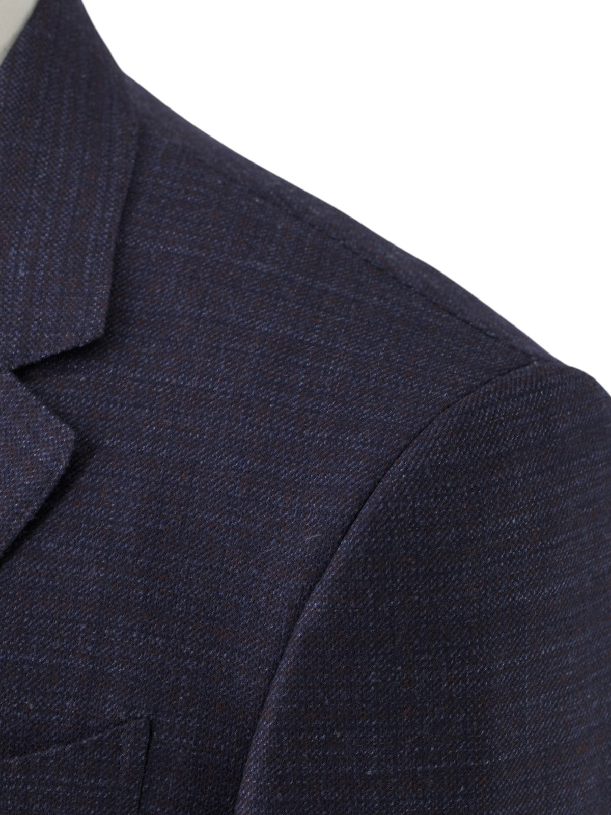 Ermenegildo Zegna Navy & Burgundy Wool-Silk Blend Milano Easy Jacket