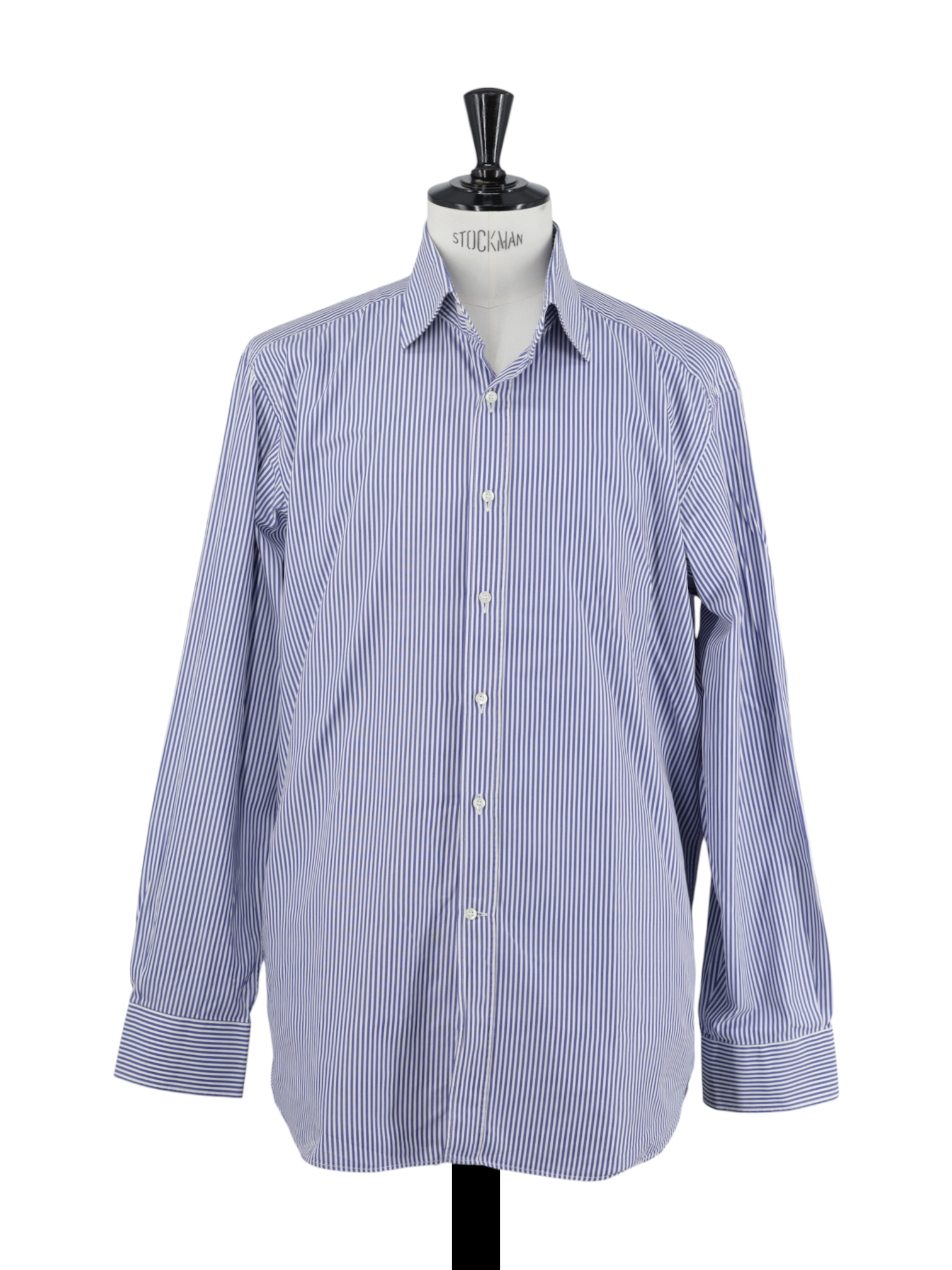 Etro Milano Blue & White Cotton Bengal-Stripe Relaxed-Fit Shirt