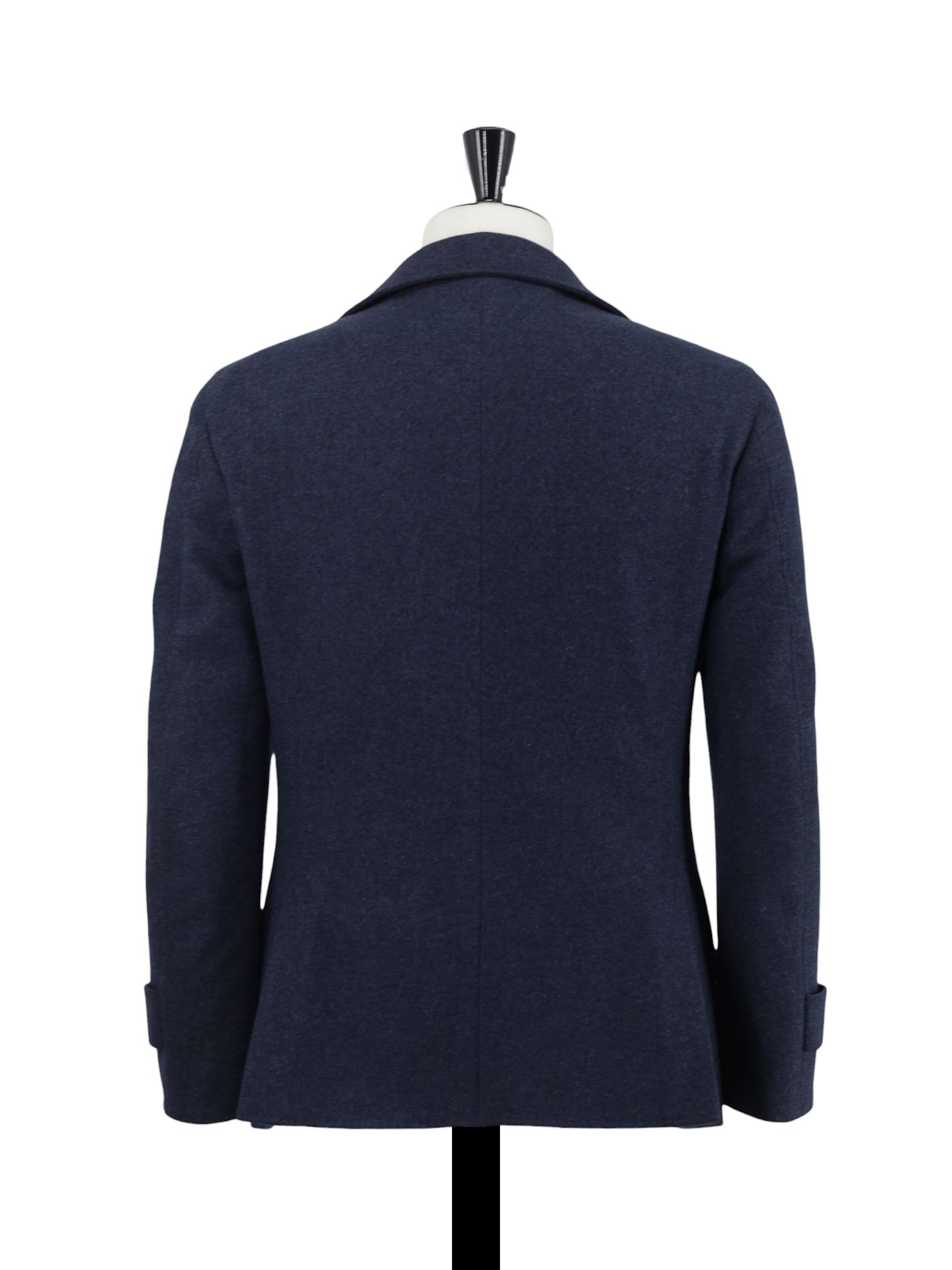Brunello Cucinelli Dark Blue Wool & Cashmere Double Breasted Peacoat