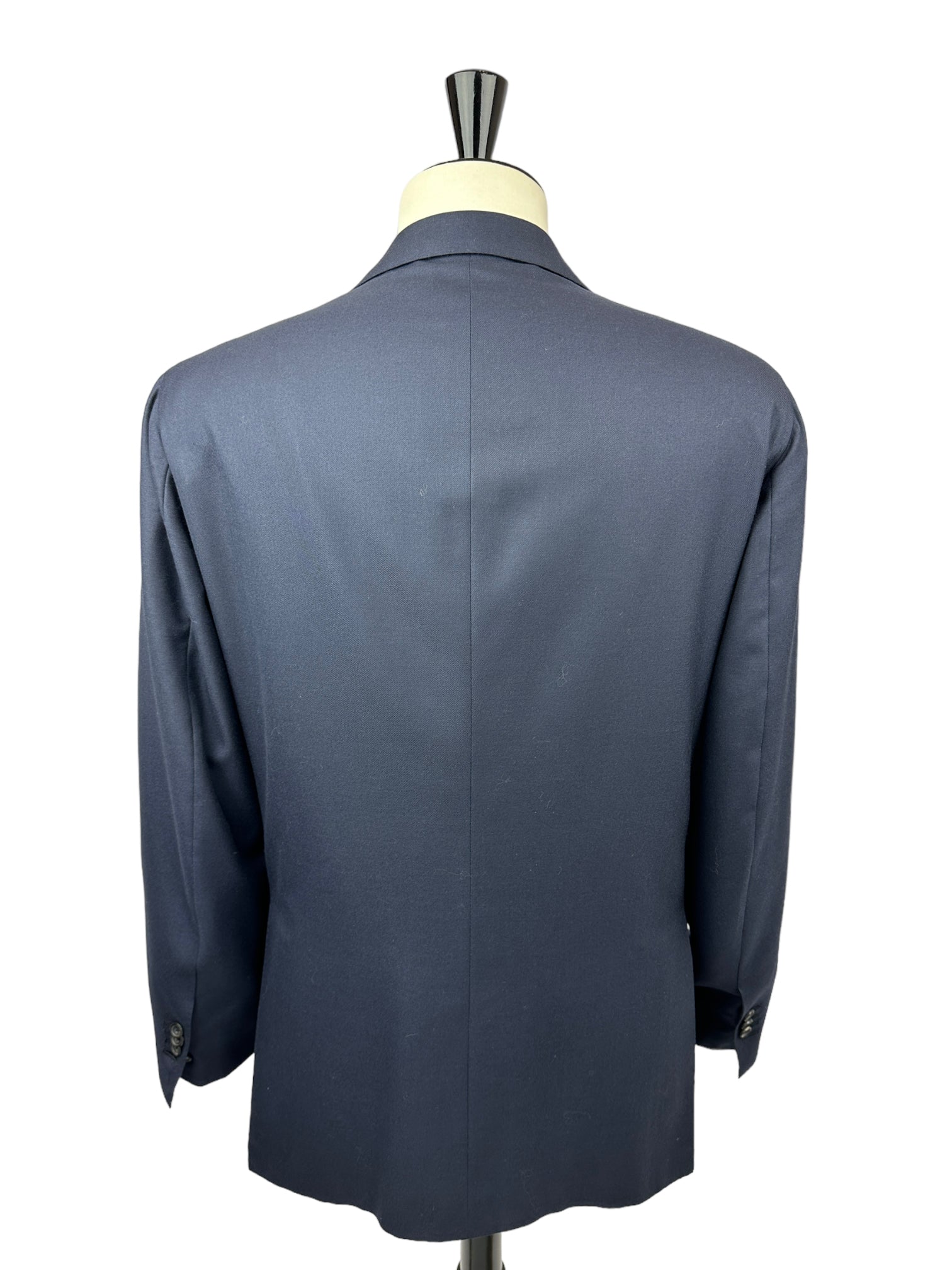 Kiton Navy Super 180's Wool Blazer