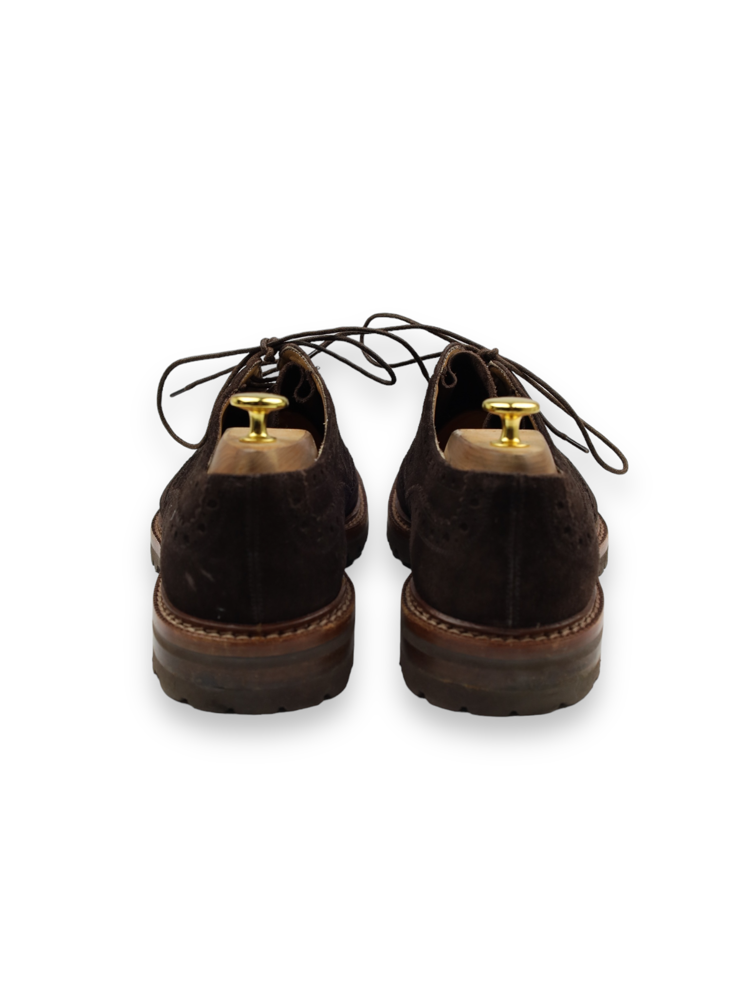 Kiton Brown Suède Urban Commando Derby Shoes