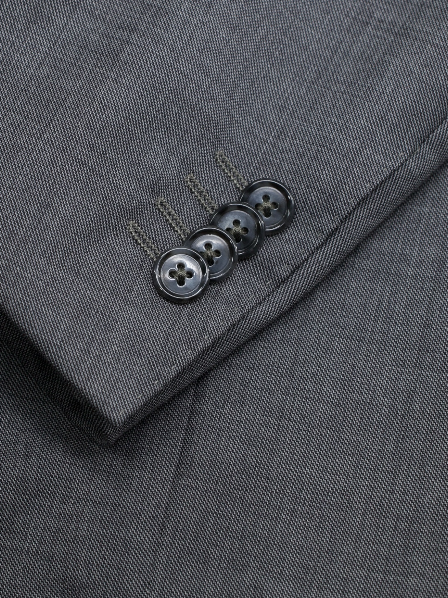 Corneliani Grey Fine-Wool Sharkskin Leader Suit