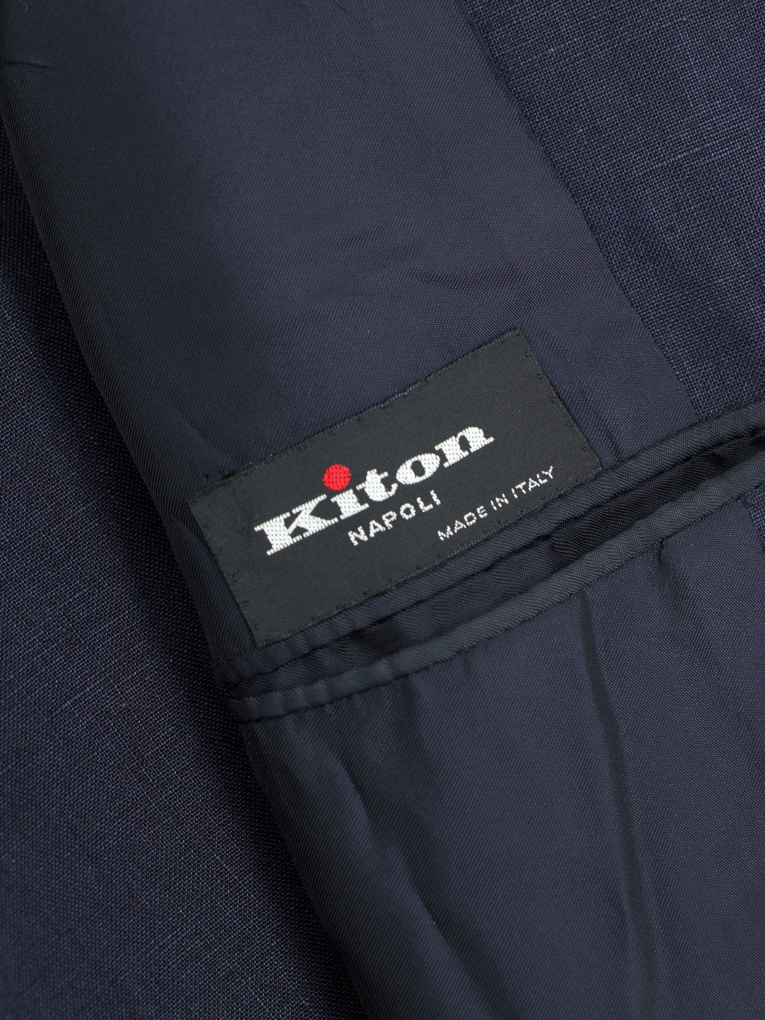 Kiton Navy Pure Heavyweight-Linen Plain Summer Suit