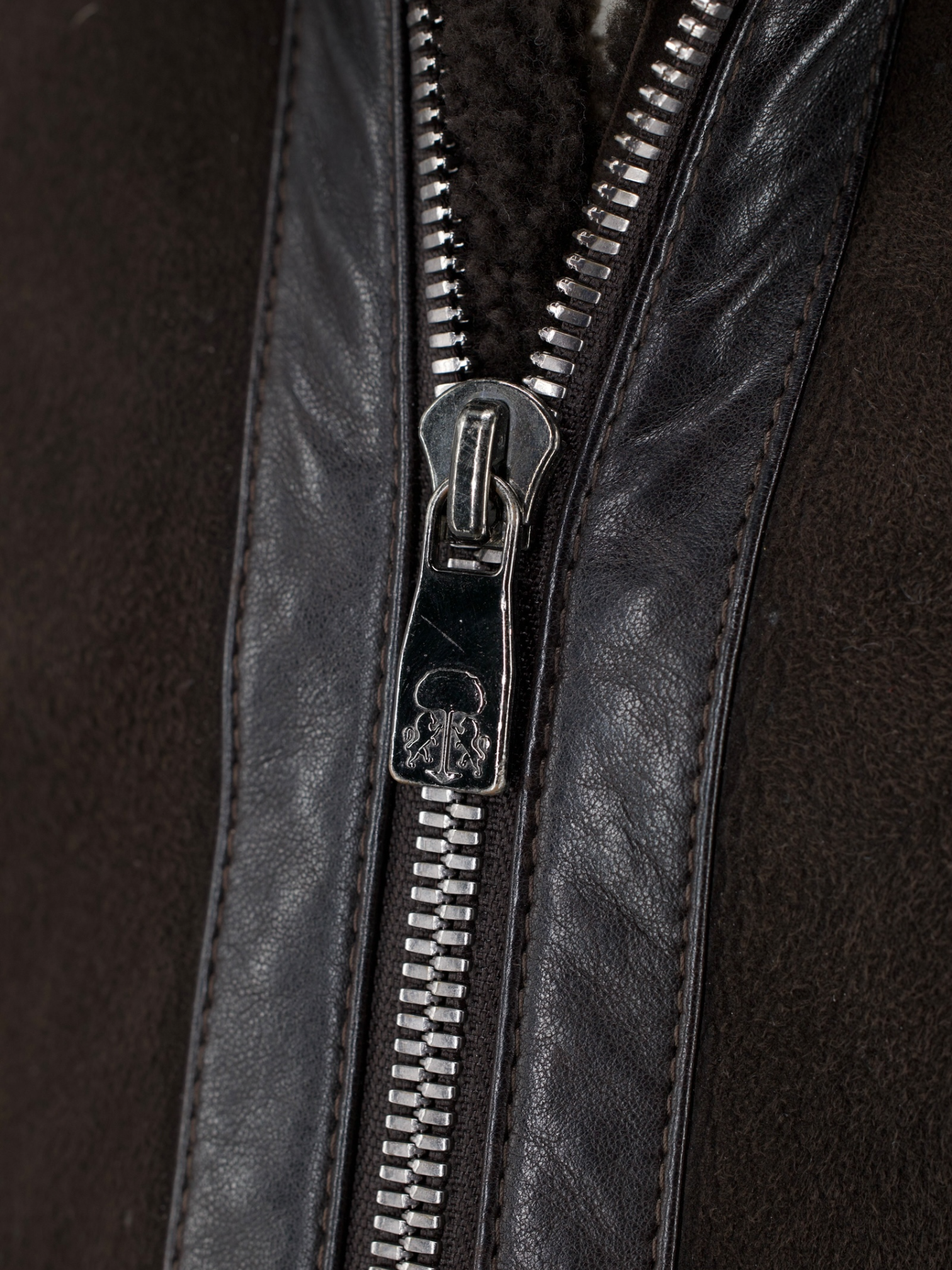 Corneliani Dark Brown Lambskin-Suède Lammy Blouson Jacket